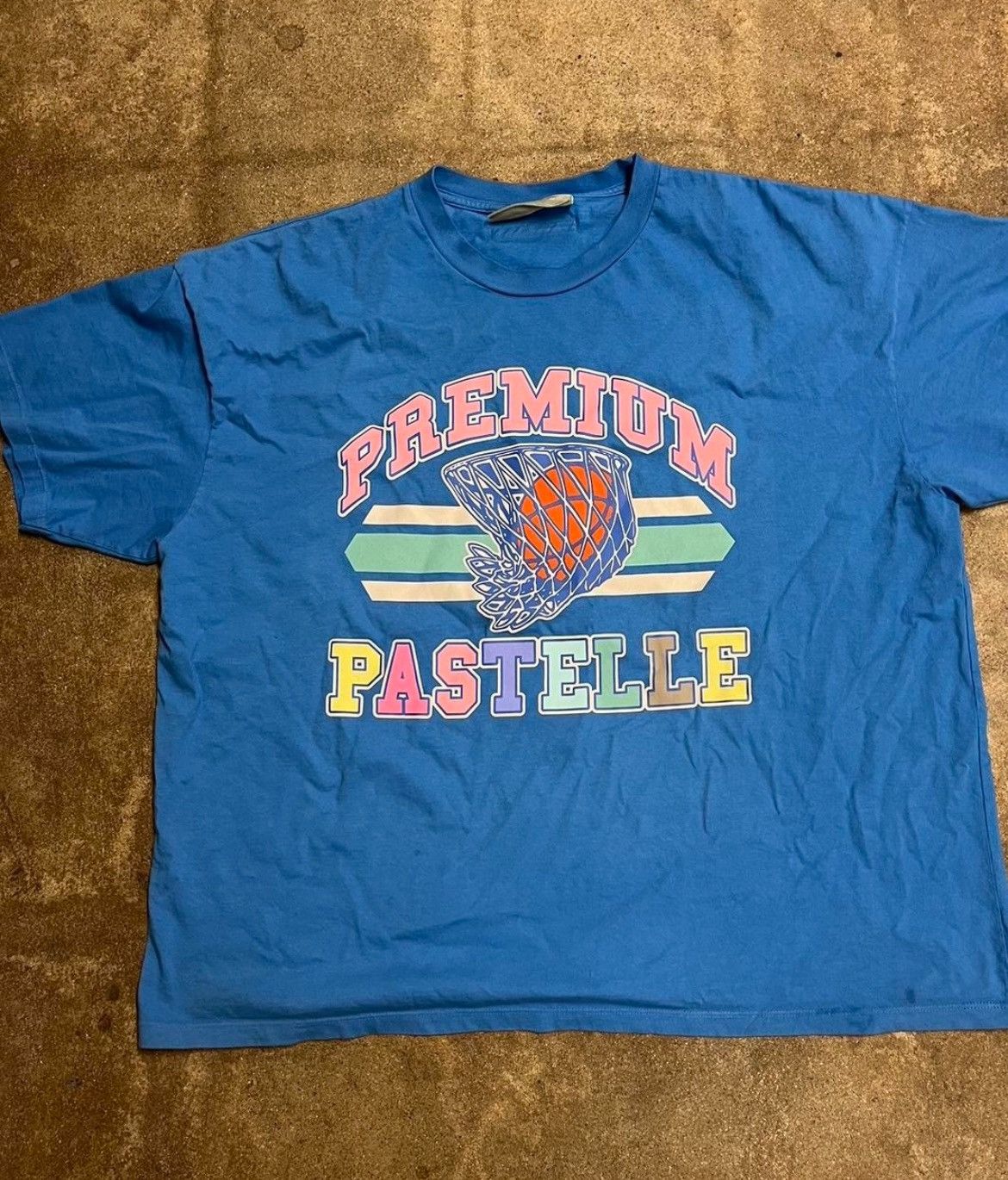 Image of Aris Tatalovich x Kanye West Pastelle Premium OG Blue Shirt Complexcon 2023, Men's (Size XL)