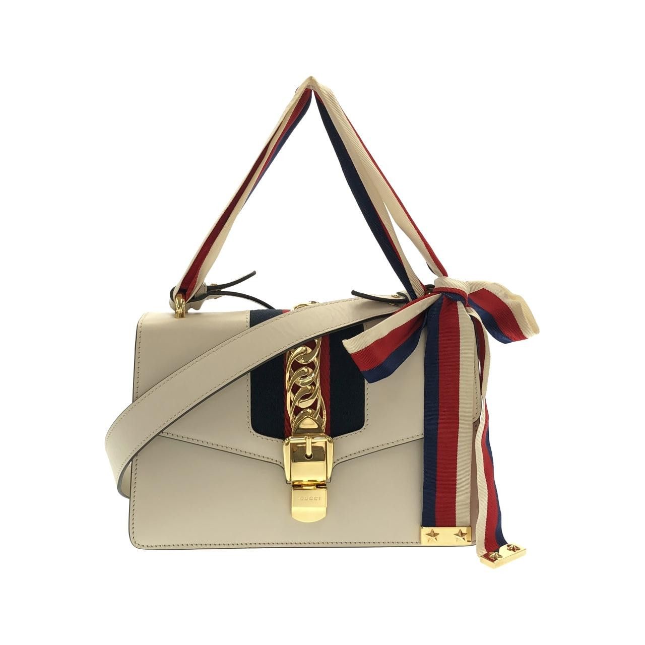 Gucci Gucci Gucci SYLVIE Leather Shoulder Bag Leather Shoulder Bag 421882 CVLEG DUTY FREE for USA Size ONE SIZE - 1 Thumbnail