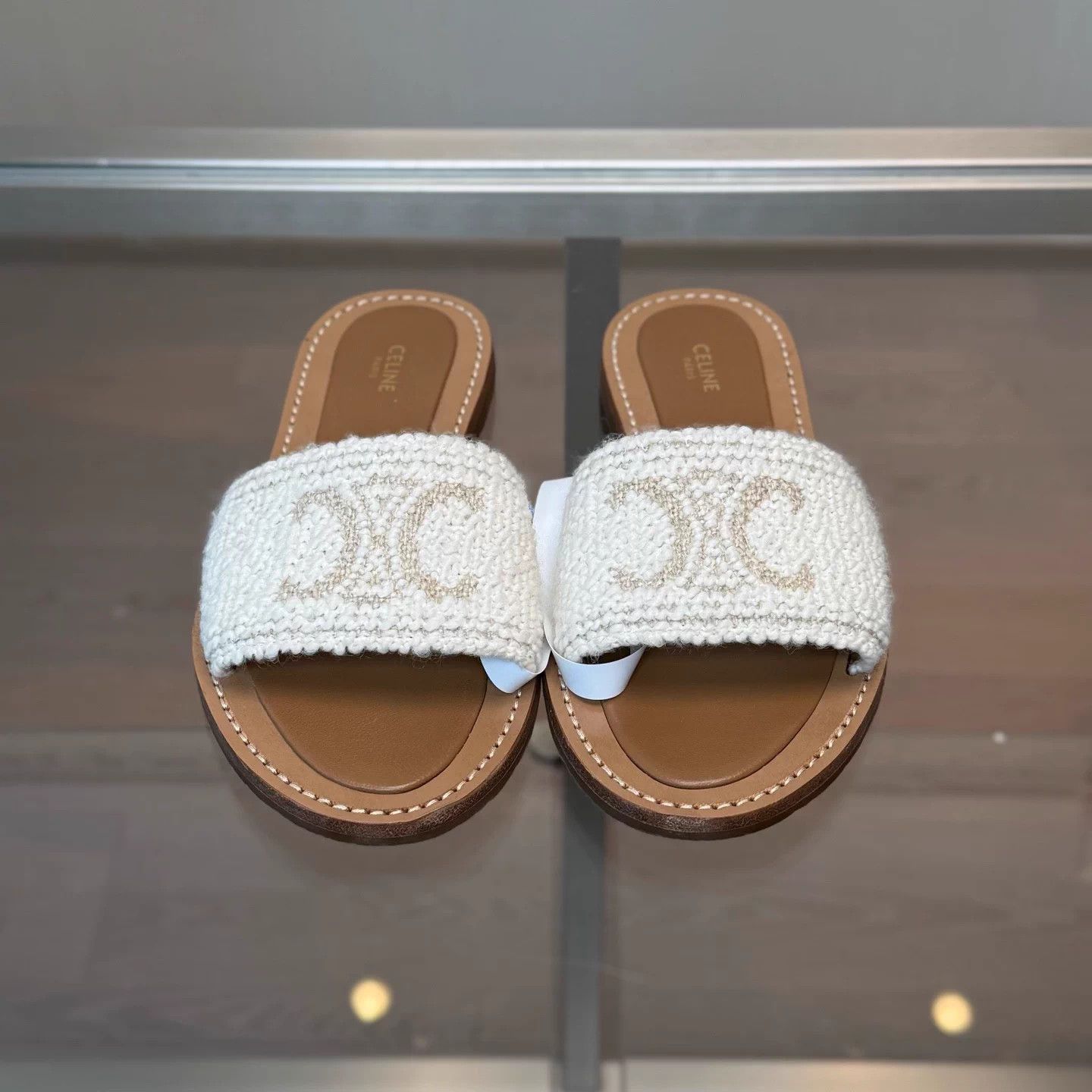 Celine Celine New Triomphe Woven Slippers EU 37 Size US 6.5 / IT 36.5 - 3 Thumbnail
