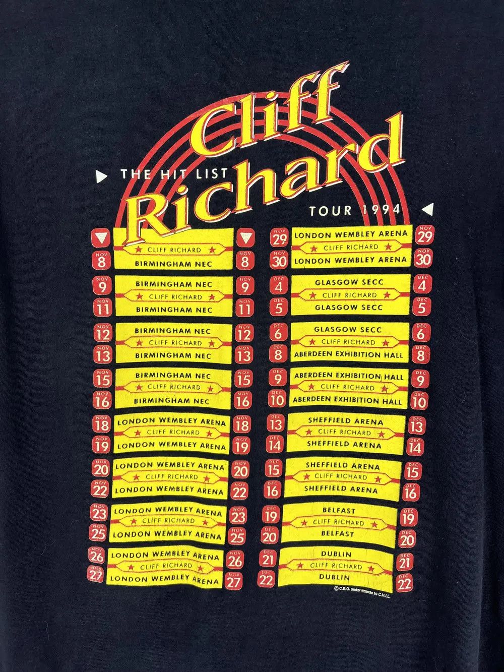 Band Tees Vintage 1994 CLIFF RICHARD Band Tour Rock T-shirt Streetwear Size US M / EU 48-50 / 2 - 18 Thumbnail