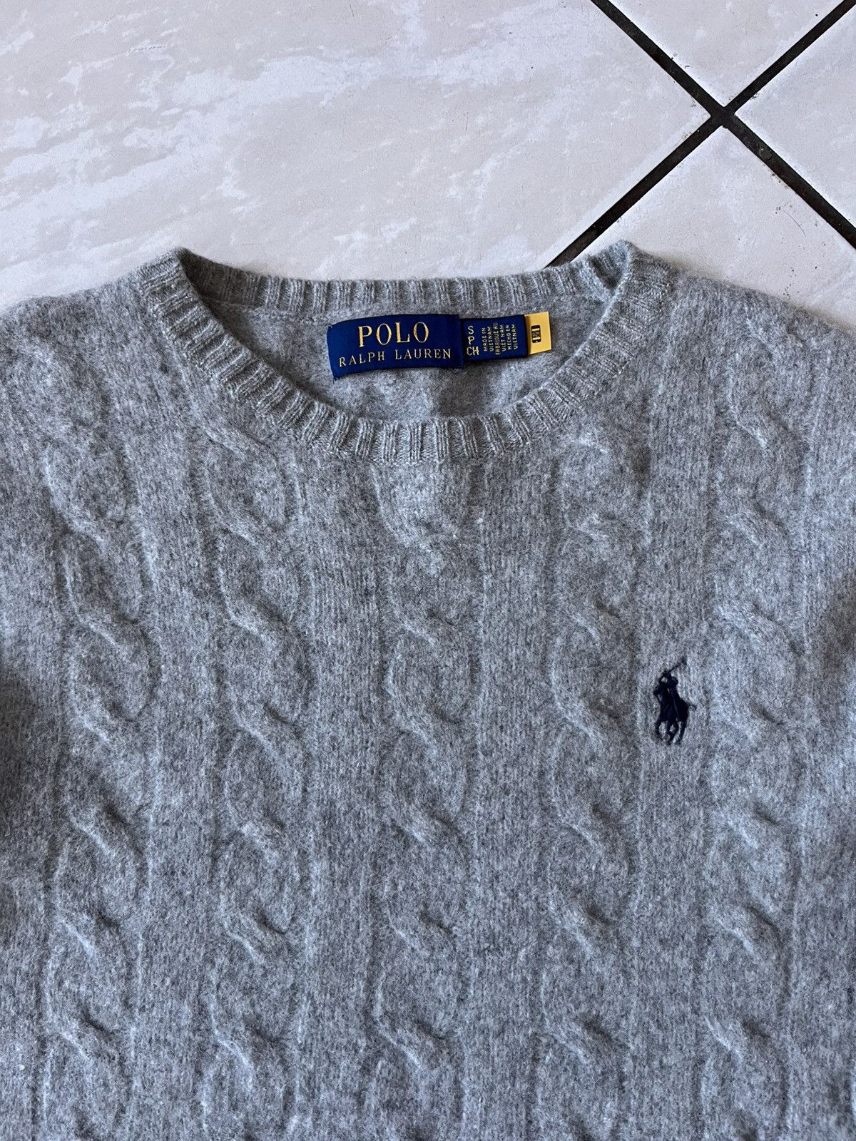 Polo Ralph Lauren Polo Ralph Lauren Cable Knitted Wool Sweater Luxury Pony Size US S / EU 44-46 / 1 - 2 Thumbnail