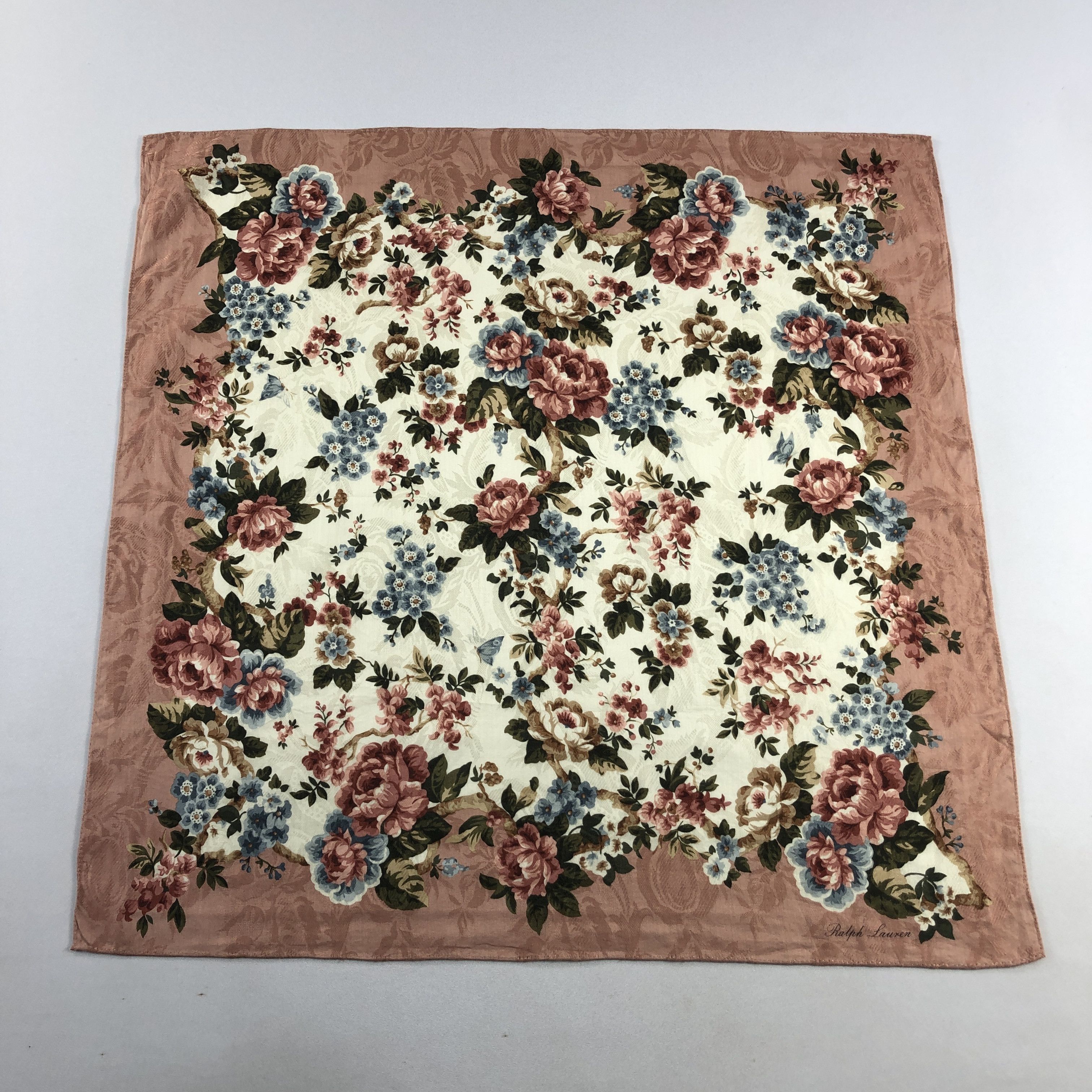 Ralph Lauren × Vintage Ralph Lauren Baroque Handkerchief Neckerchief Bandana H2584 Size ONE SIZE - 1 Thumbnail
