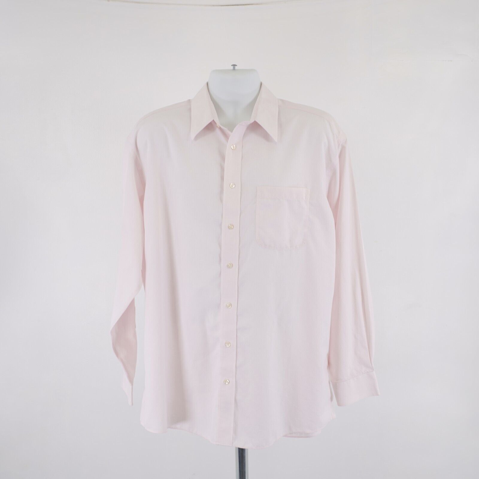 Jos. A. Bank Jos A Bank Stays Cool 16.5-35 Pink Plaid Collared Dress Shir Size US L / EU 52-54 / 3 - 4 Thumbnail