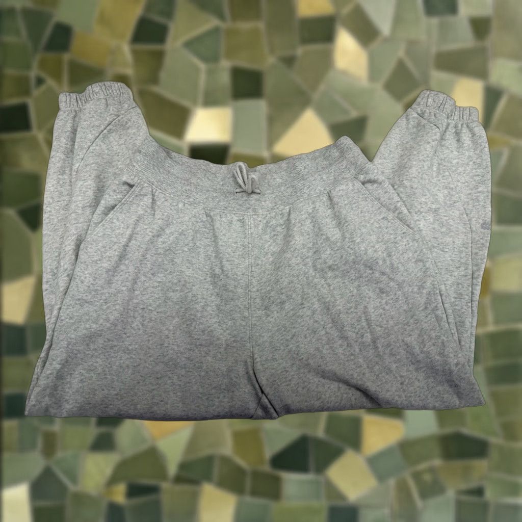 Vintage All In Motion Womens Sweatpants Size Large Heathered Gray Jogger Drawstring Pants Regular Womens Large Gray Jogger Drawstring Size 36" / US 14 / IT 50 - 1 Thumbnail