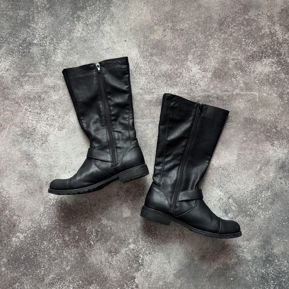If Six Was Nine Avant Garde Vintage Strap Details Faux Leather Boots Size US 8 / IT 38 - 3 Thumbnail