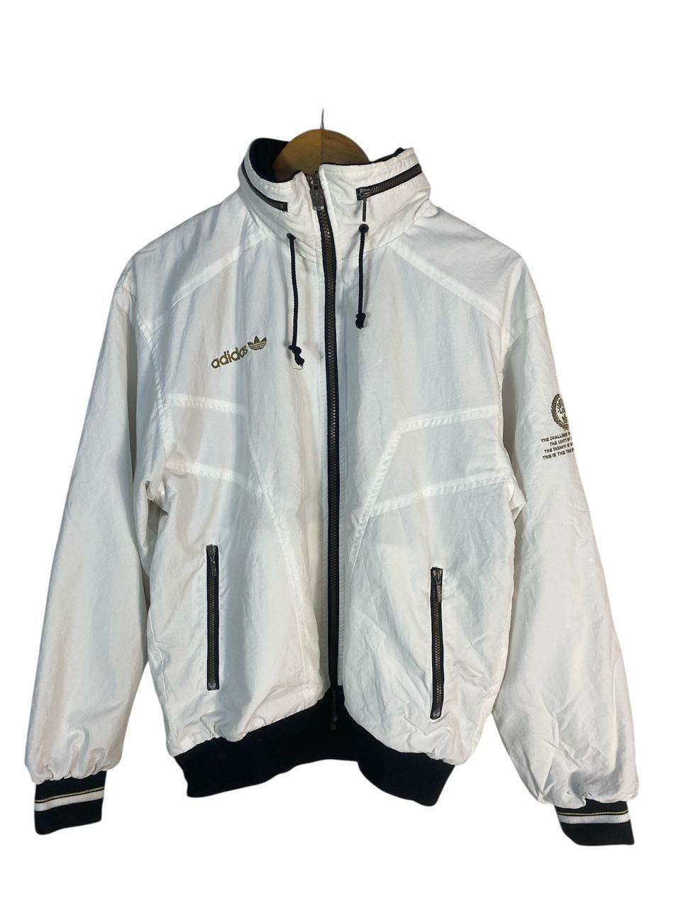 Adidas × Vintage Vintage adidas windbreaker jacket hidden hoodie Size US M / EU 48-50 / 2 - 2 Thumbnail