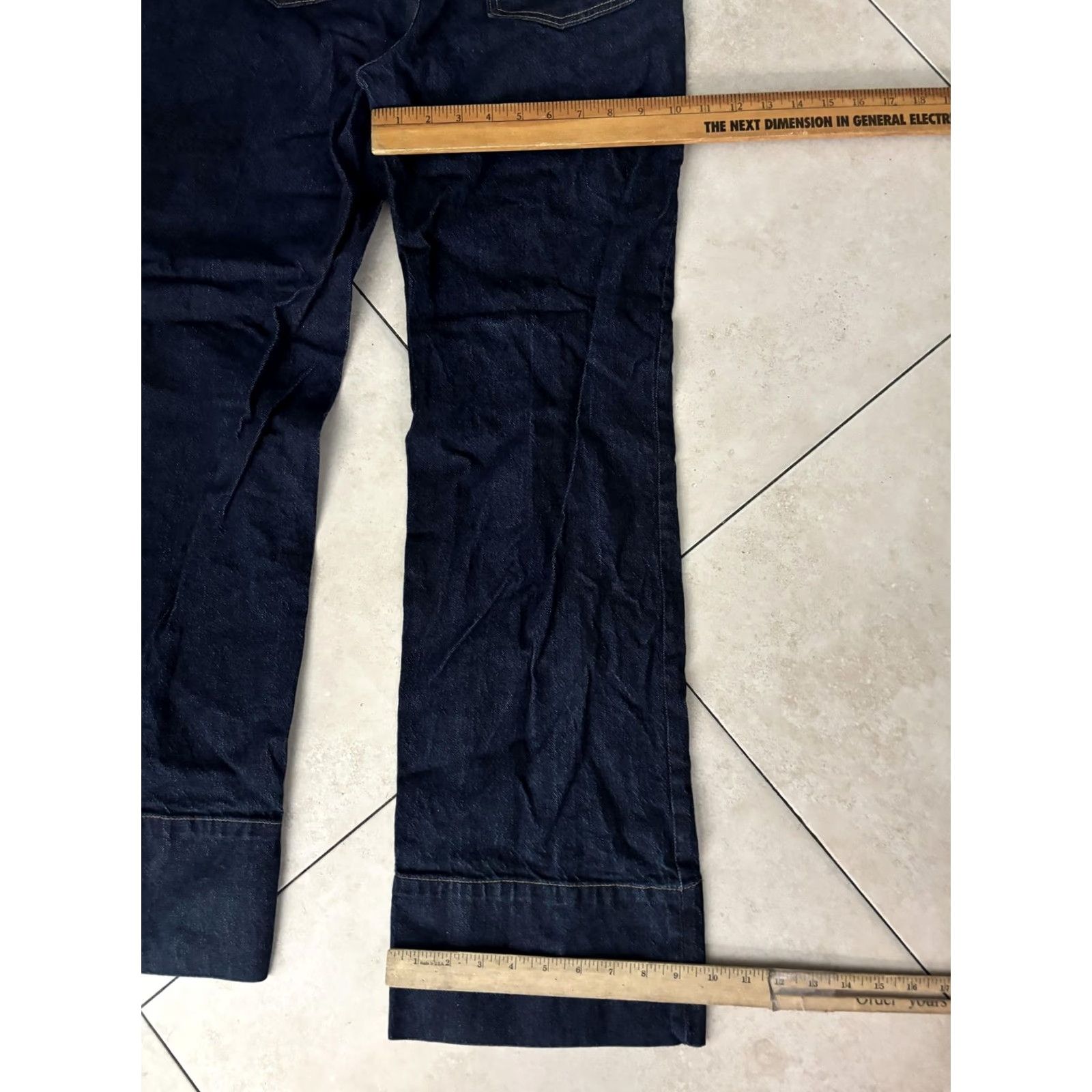 Vintage Habitual Jeans Womens 8 Dark Wash Seamed Straight Leg Cropped Hem Denim Zip Pockets 5-Pocket Womens Mens Girls 90s? Size 30" / US 8 / IT 44 - 8 Thumbnail