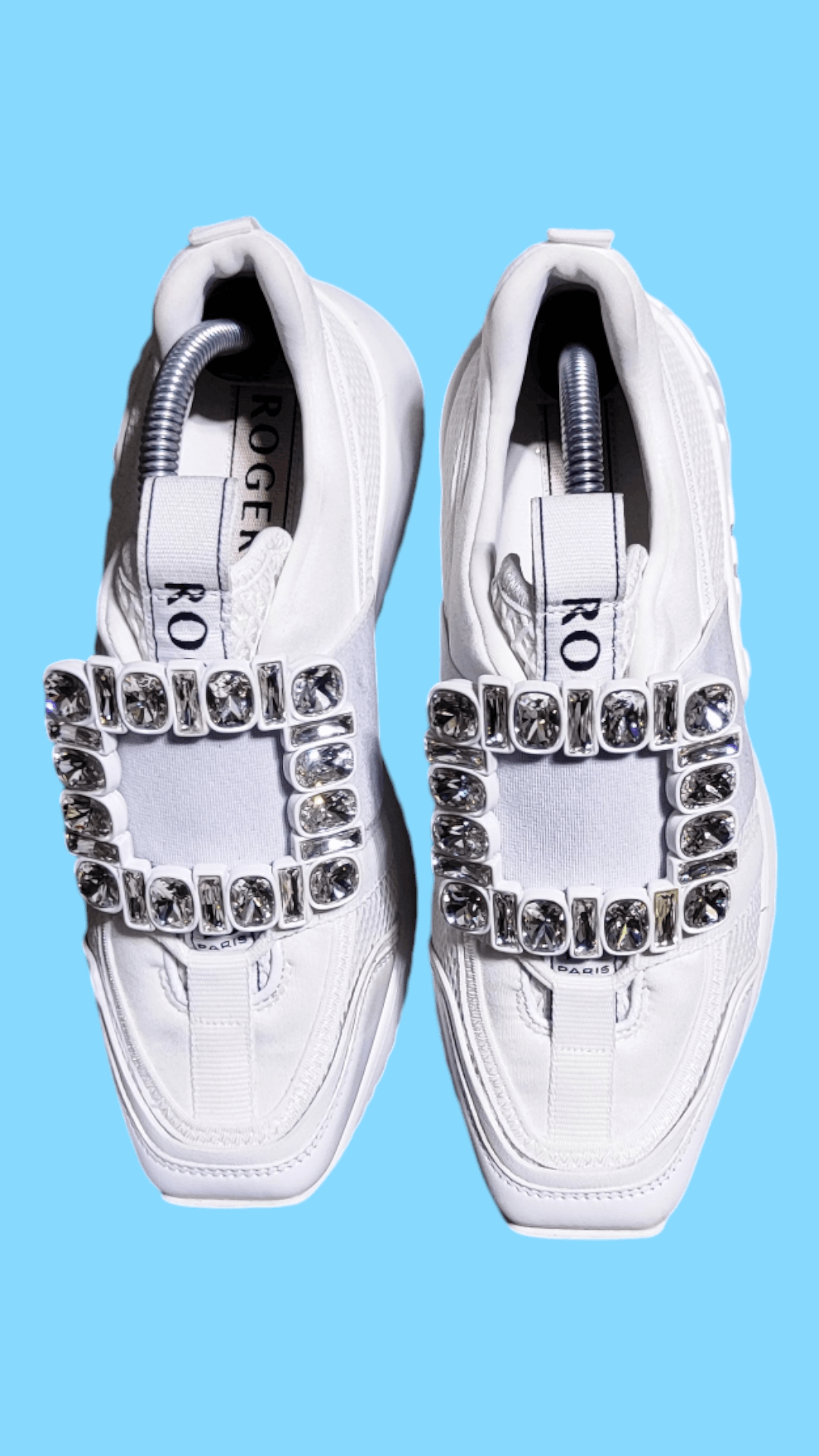 Roger Vivier Roger Vivier Women Viv Go Rhinestone Buckle Sneakers Size US 5.5 / IT 35.5 - 9 Thumbnail