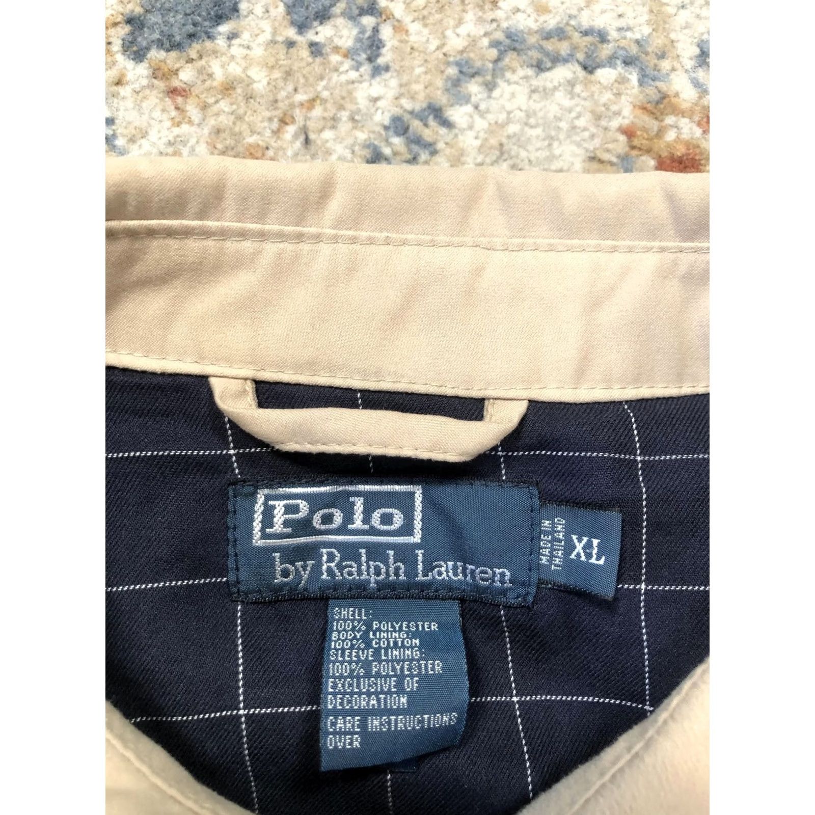 Polo Ralph Lauren Polo Ralph Lauren Jacket XL Beige Microfiber Windbreaker Lined Full Zip Mens Size US XL / EU 56 / 4 - 7 Thumbnail
