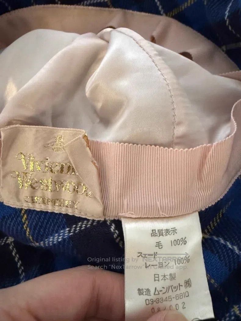 Vivienne Westwood Vivienne Westwood Navy Blue Plaid Fisherman's Hat, Bucket Size ONE SIZE - 4 Thumbnail