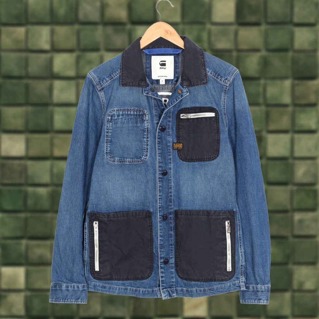 G-Star G-STAR BLAKE ZIP OVERSHIRT Denim Jacket Men M Blue MJ6576 Size US M / EU 48-50 / 2 - 1 Thumbnail
