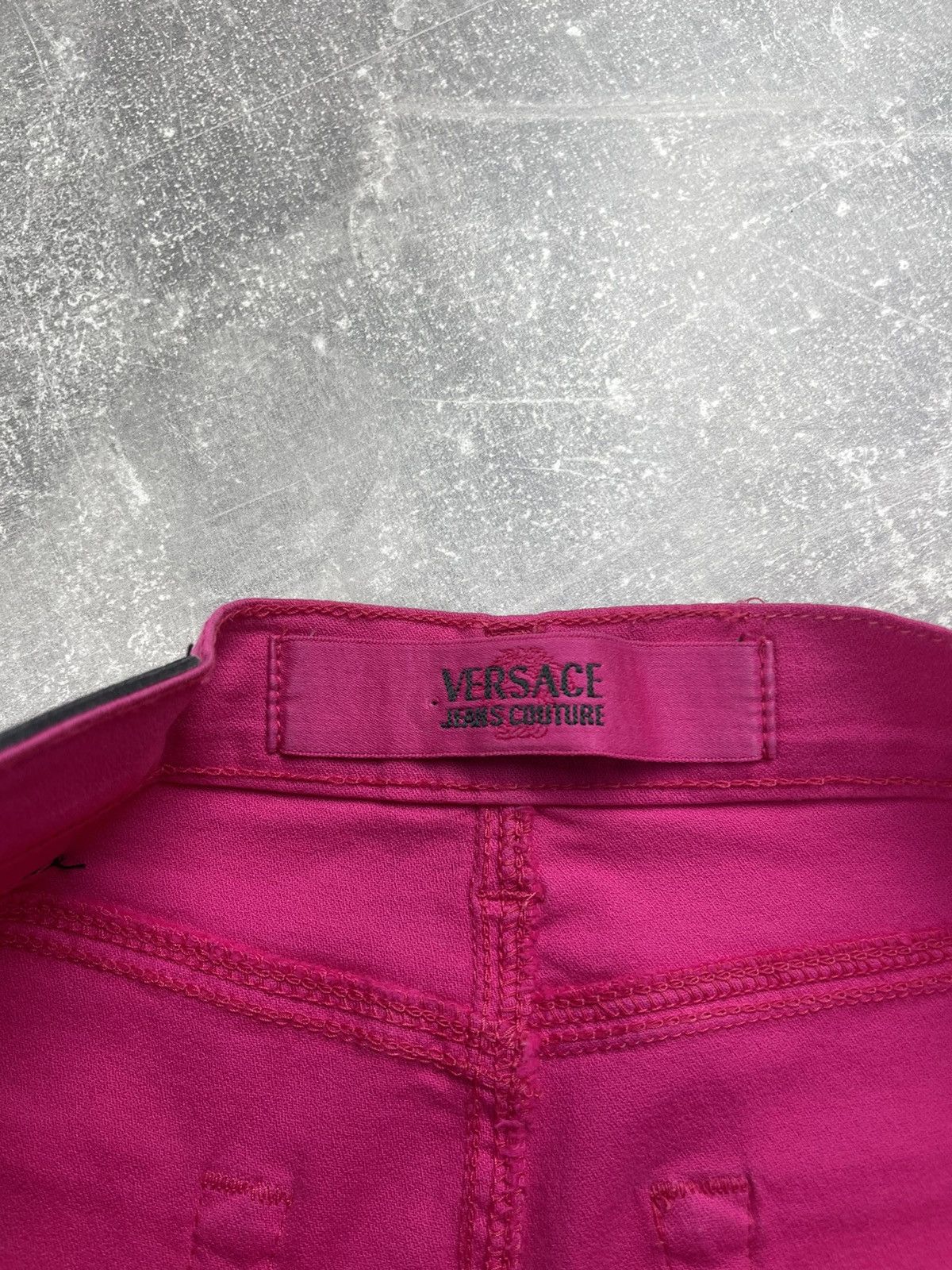 Versace Jeans Couture Vintage Versace Jeans Couture Y2K Fuchsia Flared Pants Size 30" / US 8 / IT 44 - 13 Thumbnail