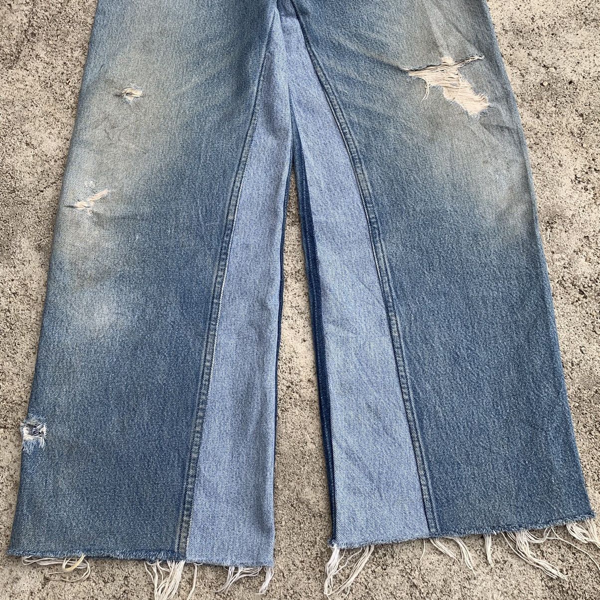 Levi's Vintage Clothing Vintage Levis Re/Done USA Wide Baggy Distressed Jeans W24 Size 24" / US 00 / IT 34 - 5 Thumbnail