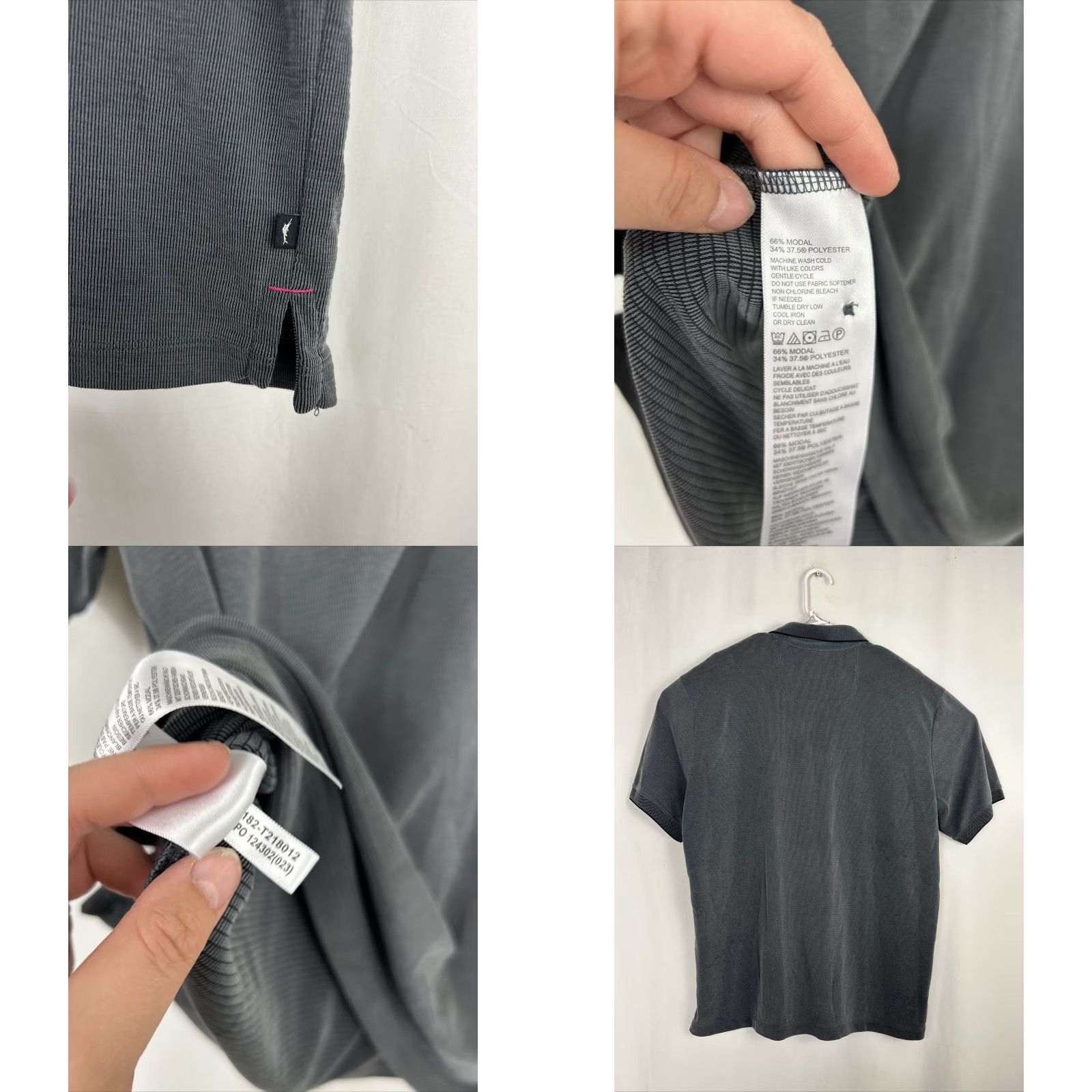 Tommy Bahama Tommy Bahama Polo Shirt Mens XL Gray Textured Modal Island Zone Casual Shirt Size US XL / EU 56 / 4 - 9 Thumbnail