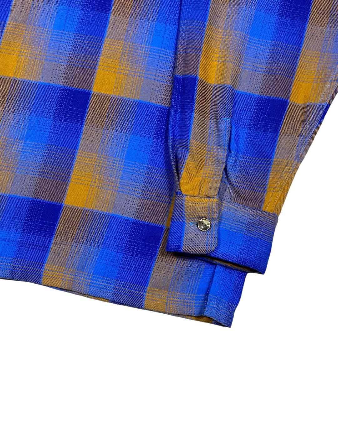 Beams Japan Beams Ombre Check Loop Collar - Easy fit Size US M / EU 48-50 / 2 - 4 Thumbnail
