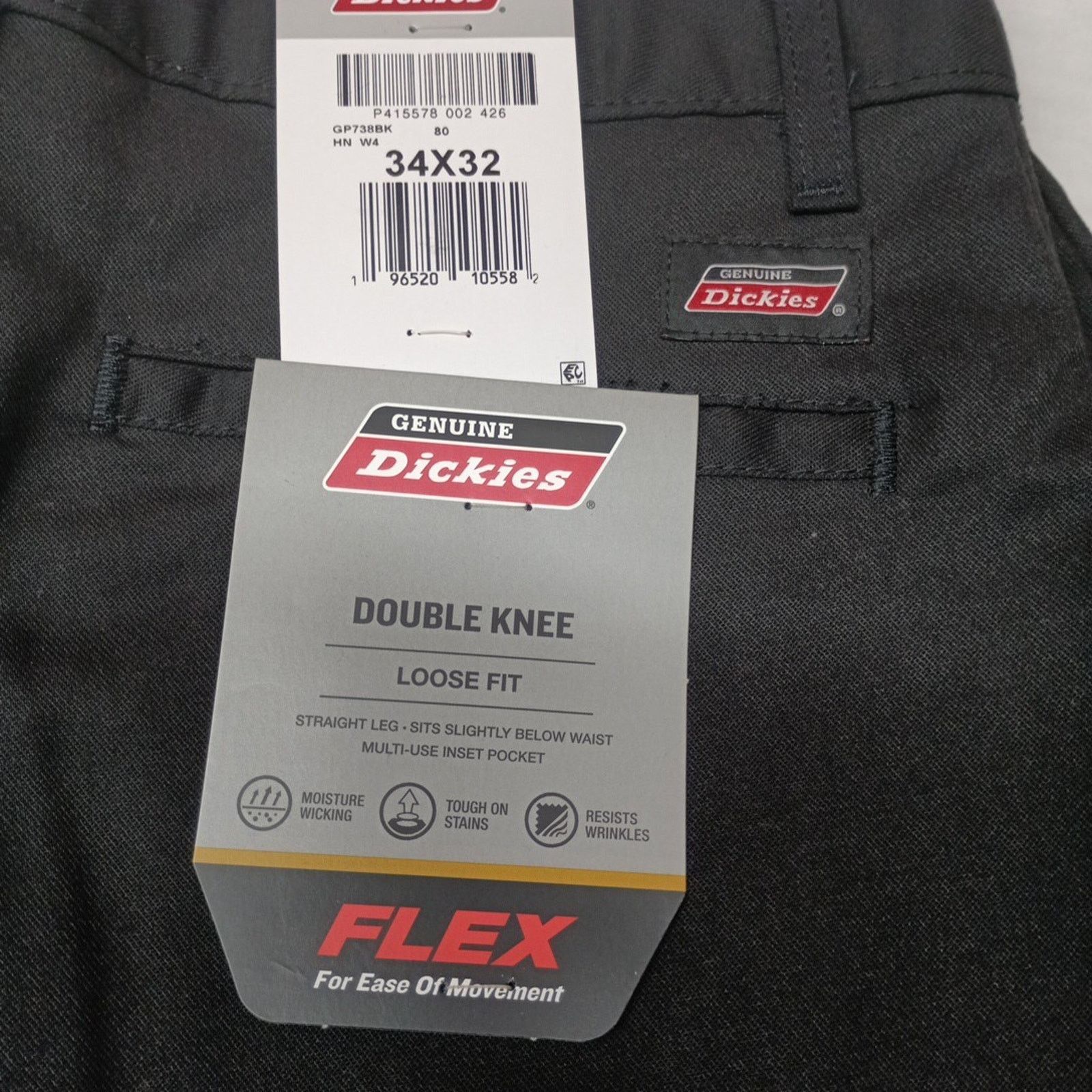 Dickies Dickies Loose Fit Double Knee Work Pants Men's 34x32 Black Size US 34 / EU 50 - 2 Thumbnail