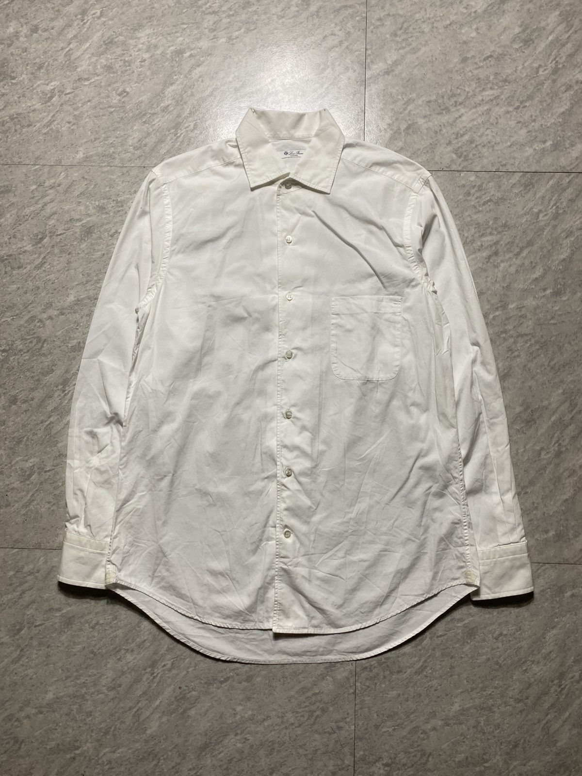 Loro Piana LORO PIANA ANDRE COTTON SHIRT OPTICAL WHITE Size US S / EU 44-46 / 1 - 2 Thumbnail