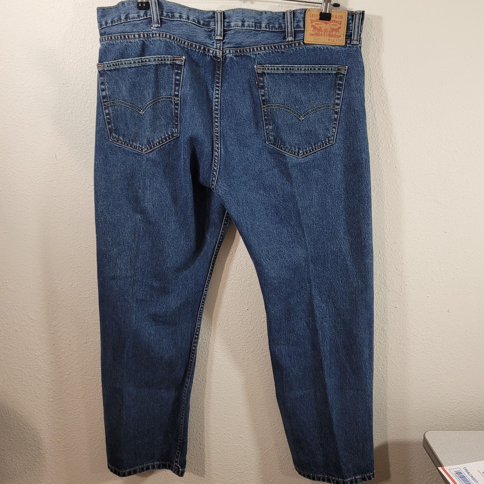 Levi's Levi's 505 Blue Denim Jeans Size 42 Flat Front Size US 42 / EU 58 - 2 Thumbnail