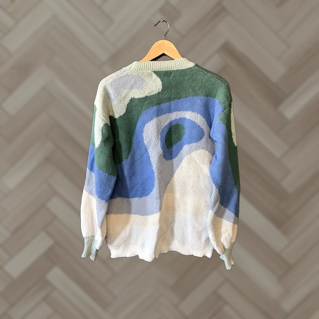 Vintage Frankies Melbourne Womens Blue Knit Long Sleeve Pullover Sweatshirt Size Large Size L / US 10 / IT 46 - 1 Thumbnail
