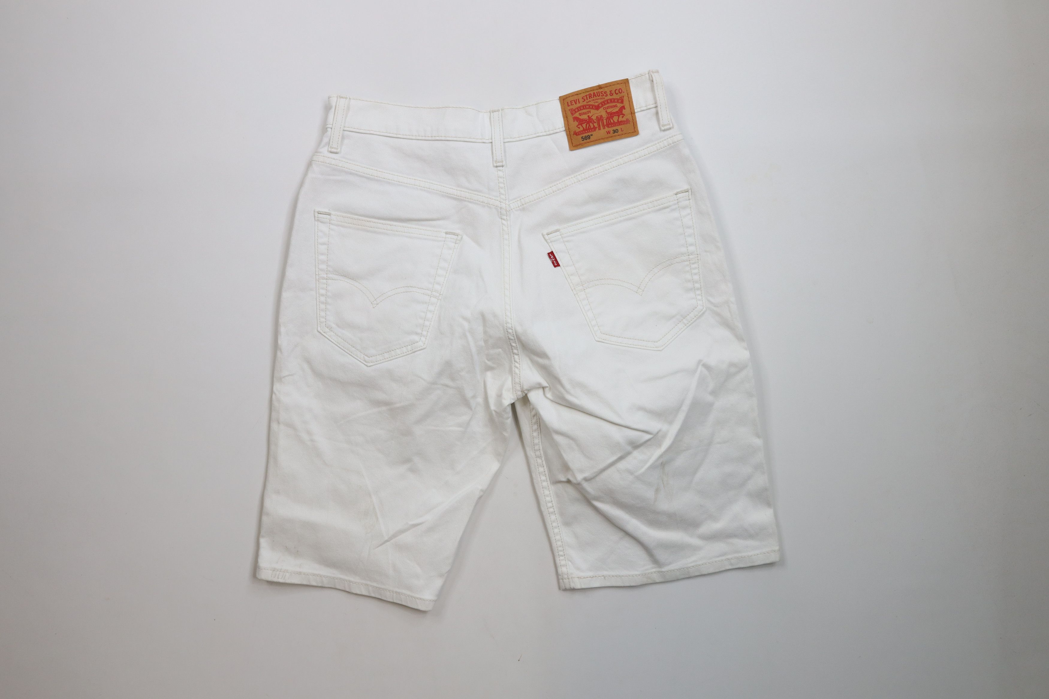 Levi's × Vintage Vintage Y2K Levis 569 Fit Denim Jean Shorts Jorts White Size US 30 / EU 46 - 10 Thumbnail