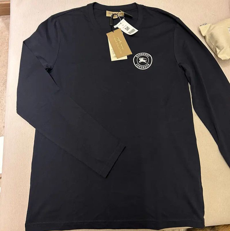 Burberry Burberry Blue Cotton Long Sleeve Sweatshirt Size US M / EU 48-50 / 2 - 1 Thumbnail
