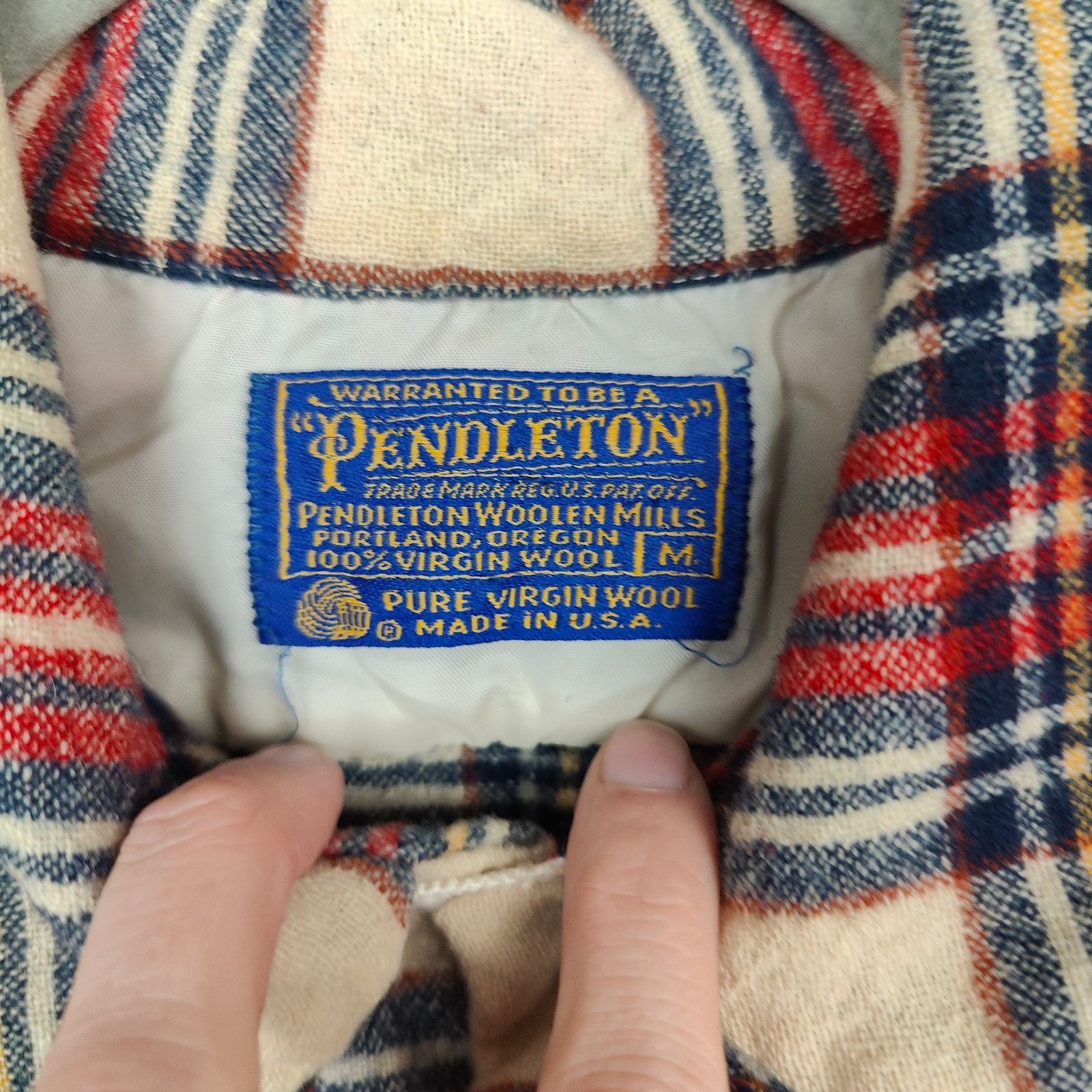 Pendleton Vintage 60s 70s Pendleton Wool Board Shirt Mens Medium Size US M / EU 48-50 / 2 - 2 Thumbnail