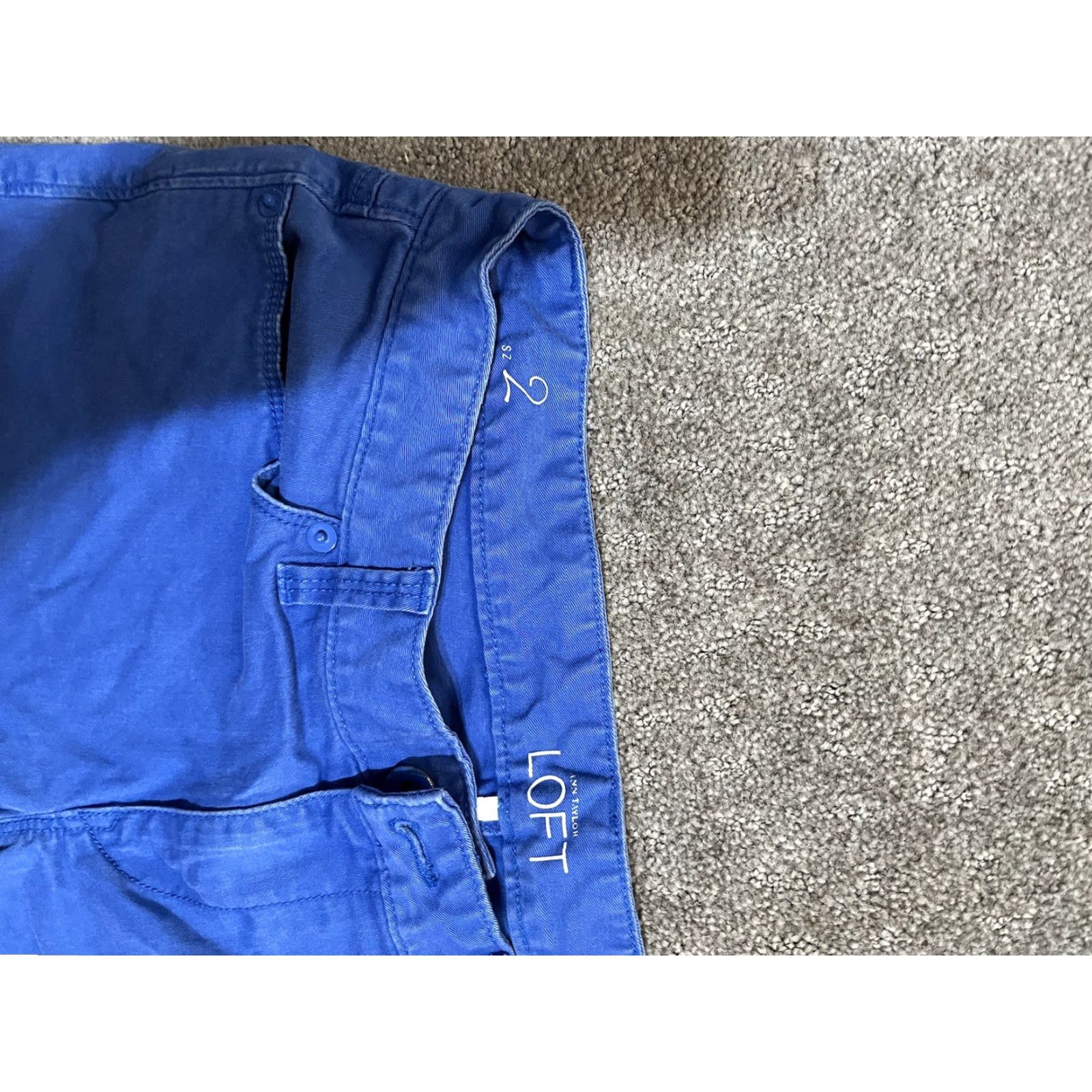 Loft WOMENS LOFT Shorts 2 Blue Twill Chino Colorful Size 26" / US 2 / IT 38 - 3 Thumbnail