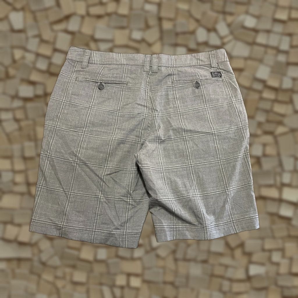 O'Neill O'Neill Men's Shorts Plaid Gray Regular Fit 36 Casual Chino Flat Front Free Return Mens Size US 36 / EU 52 - 1 Thumbnail