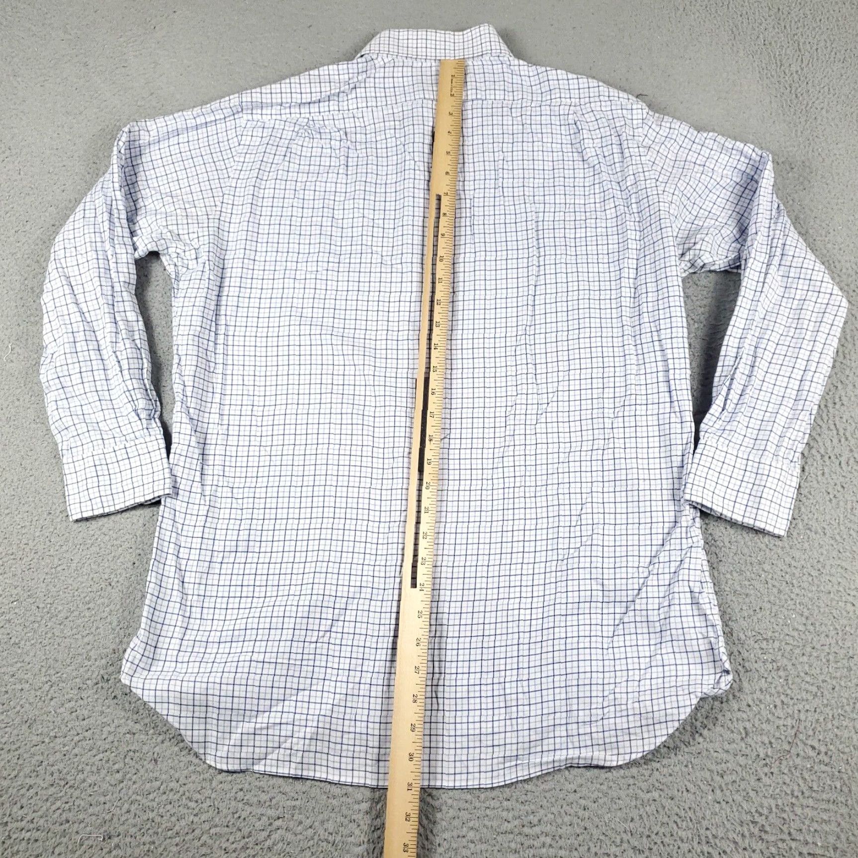 Ralph Lauren Ralph Lauren Dress Shirt Mens 15.5 Blue White Check Button-Down Long Sleeve Professional Classic Retail Fit Regular Size 15.5 Mens Size 40R - 3 Thumbnail
