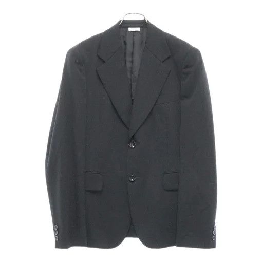 Comme des Garcons Homme Plus Jacket Wool Tailored 2 Button Flap Pocket Plain Black Size US XS / EU 42 / 0 - 1 Thumbnail