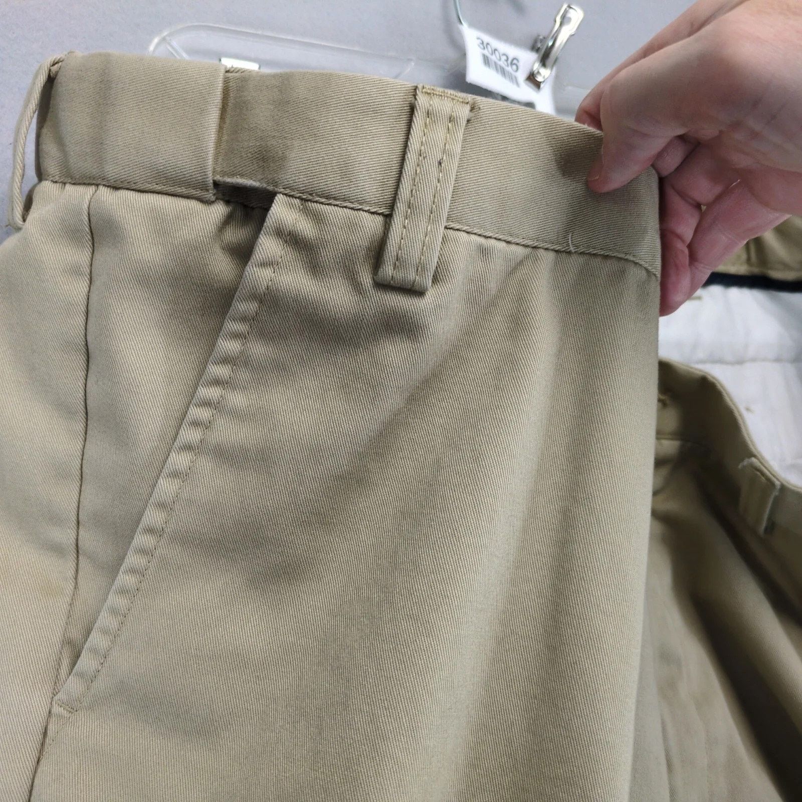 Izod Izod Khaki Chino Pants Mens 44x30 Adjustable Waist FlatFront Size US 44 / EU 60 - 9 Thumbnail
