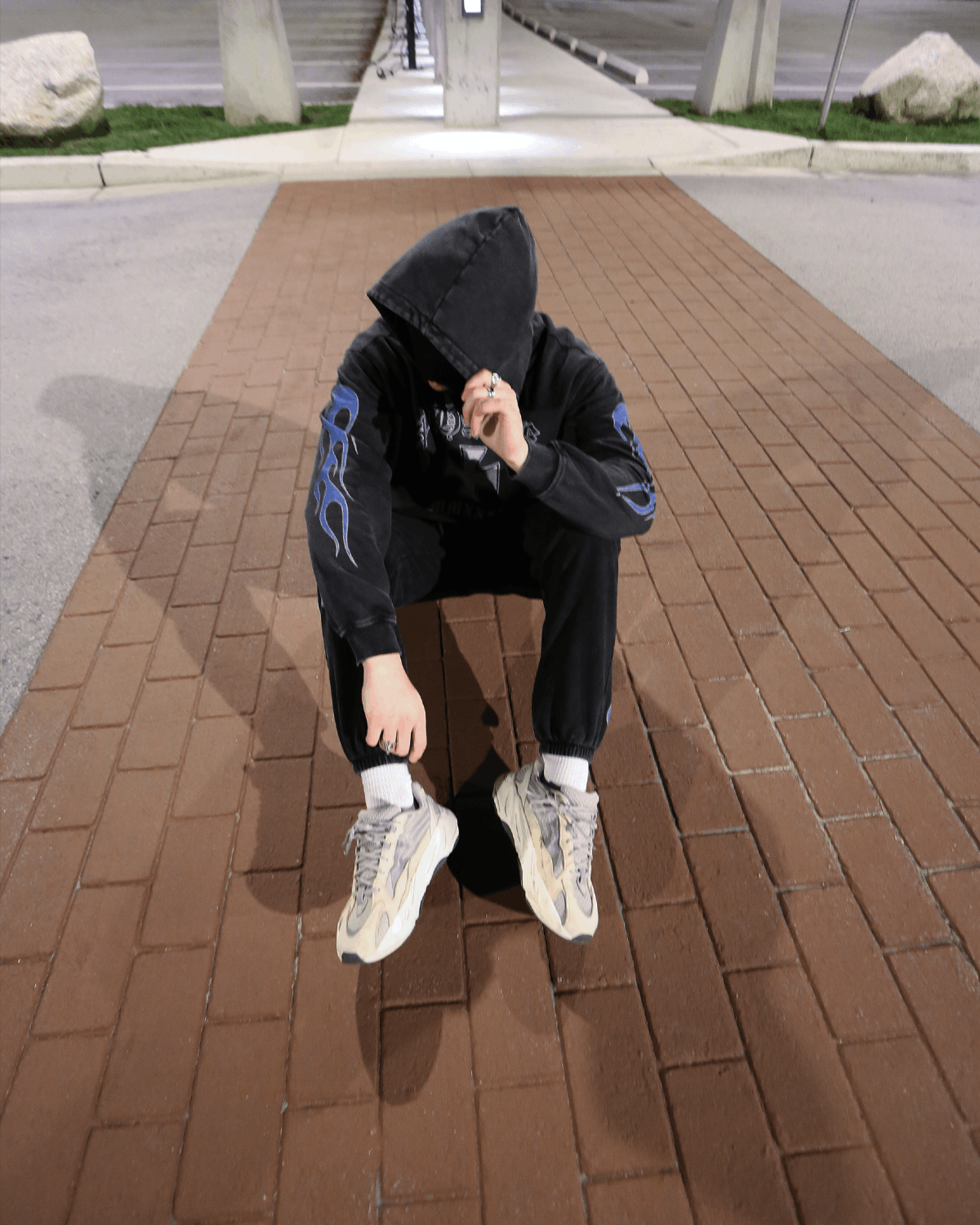 PHASE Garments Blue Flamme Pullover Sweatshirt Size Medium Size US M / EU 48-50 / 2 - 5 Thumbnail