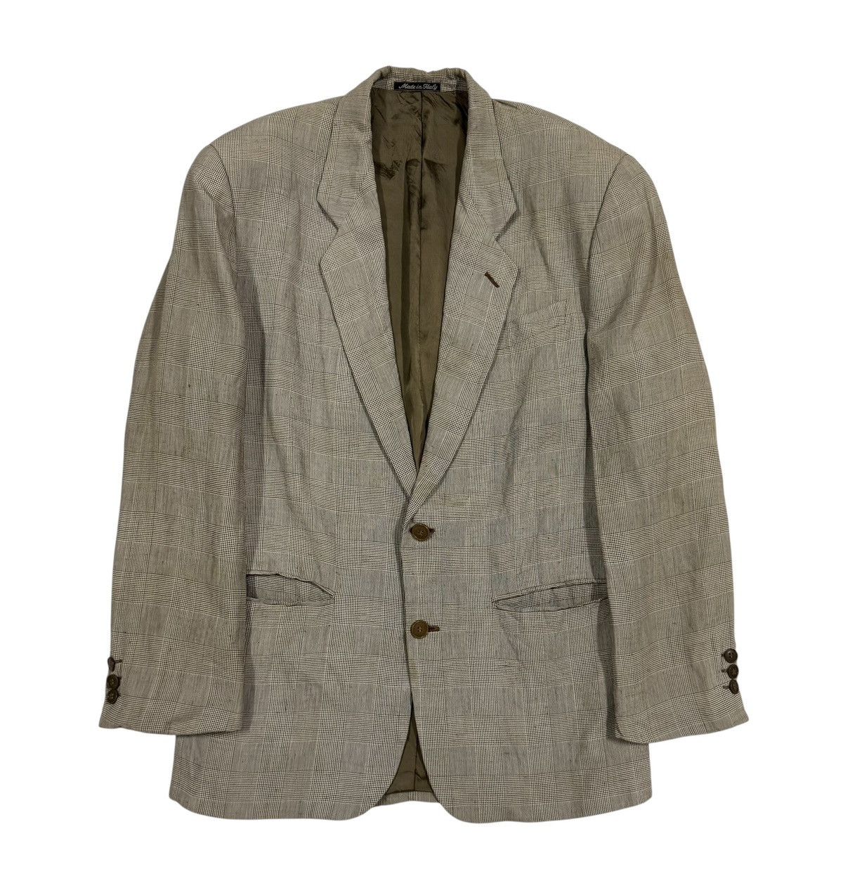 Emporio Armani Vtg🔥Emporio Armani Checkered Blazer Casual Size 48R - 1 Thumbnail