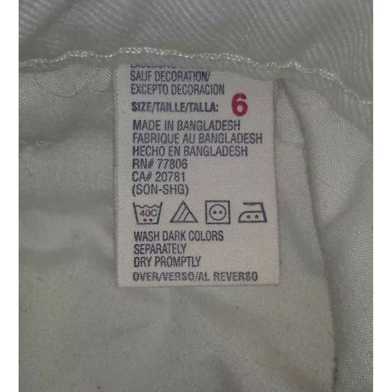 Tommy Hilfiger Tommy Hilfiger Womens White Jean Capri Pants 6 Tall 100% Cotton Casual Size 28" / US 6 / IT 42 - 8 Thumbnail