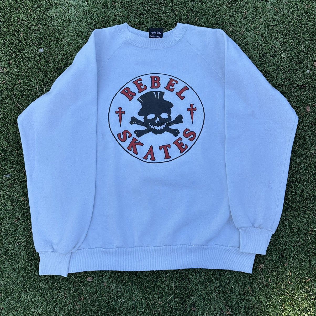Vintage Vintage Rebel Skates Raglin Sweatshirt Size US M / EU 48-50 / 2 - 1 Thumbnail