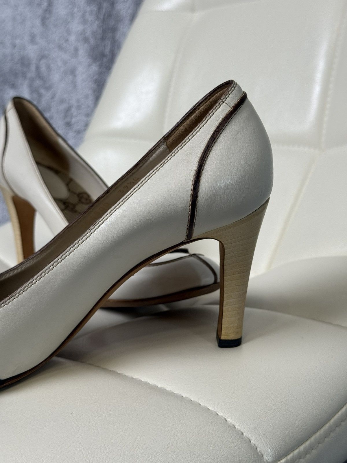 Gucci Gucci Leather Lifford Penny Loafer Pumps Web Stripe Heels Size US 9.5 / IT 39.5 - 13 Thumbnail