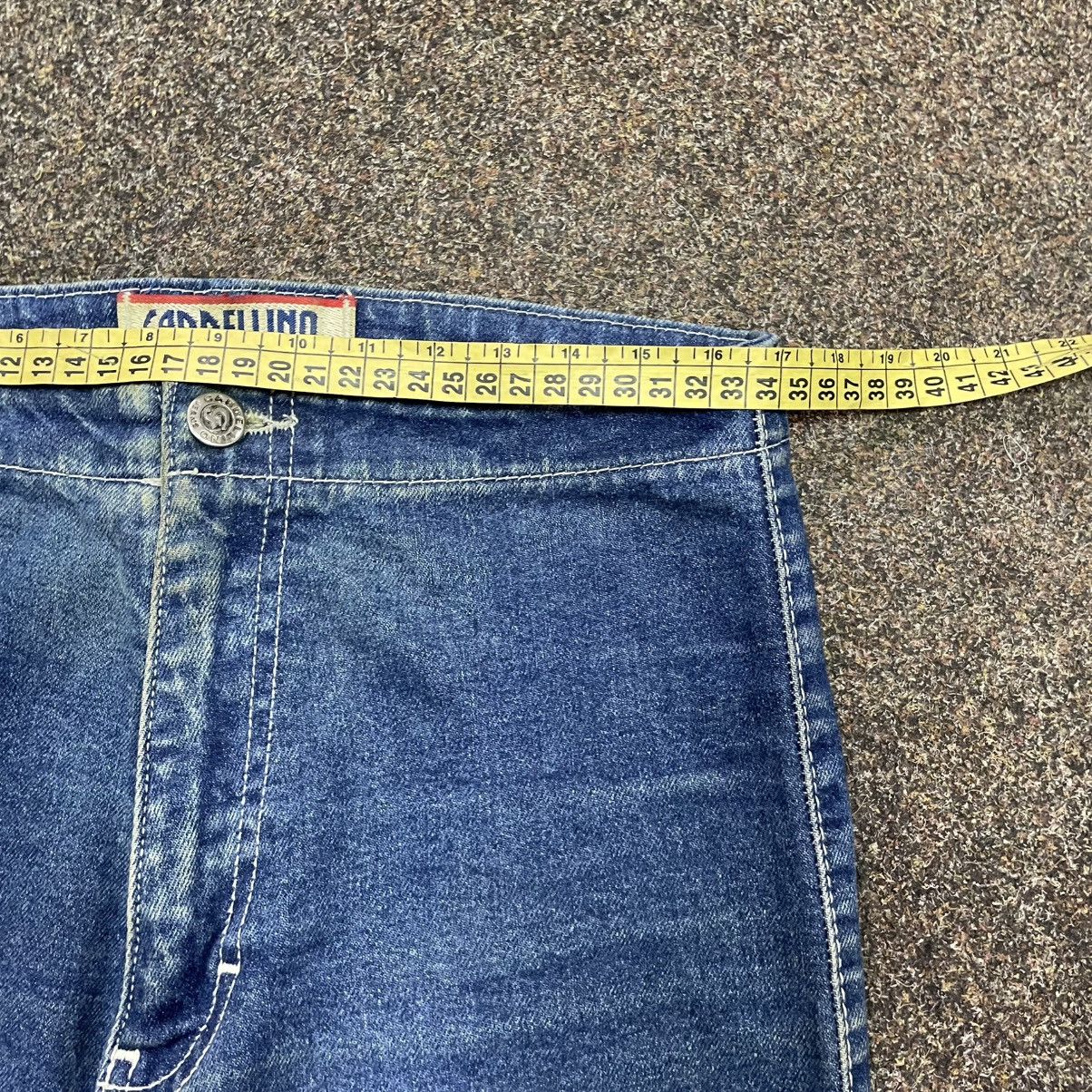 Vintage Vintage Y2K Baggy Wide Leg Jeans Skater Streetwear Blue Logo Size 32" / US 10 / IT 46 - 6 Thumbnail