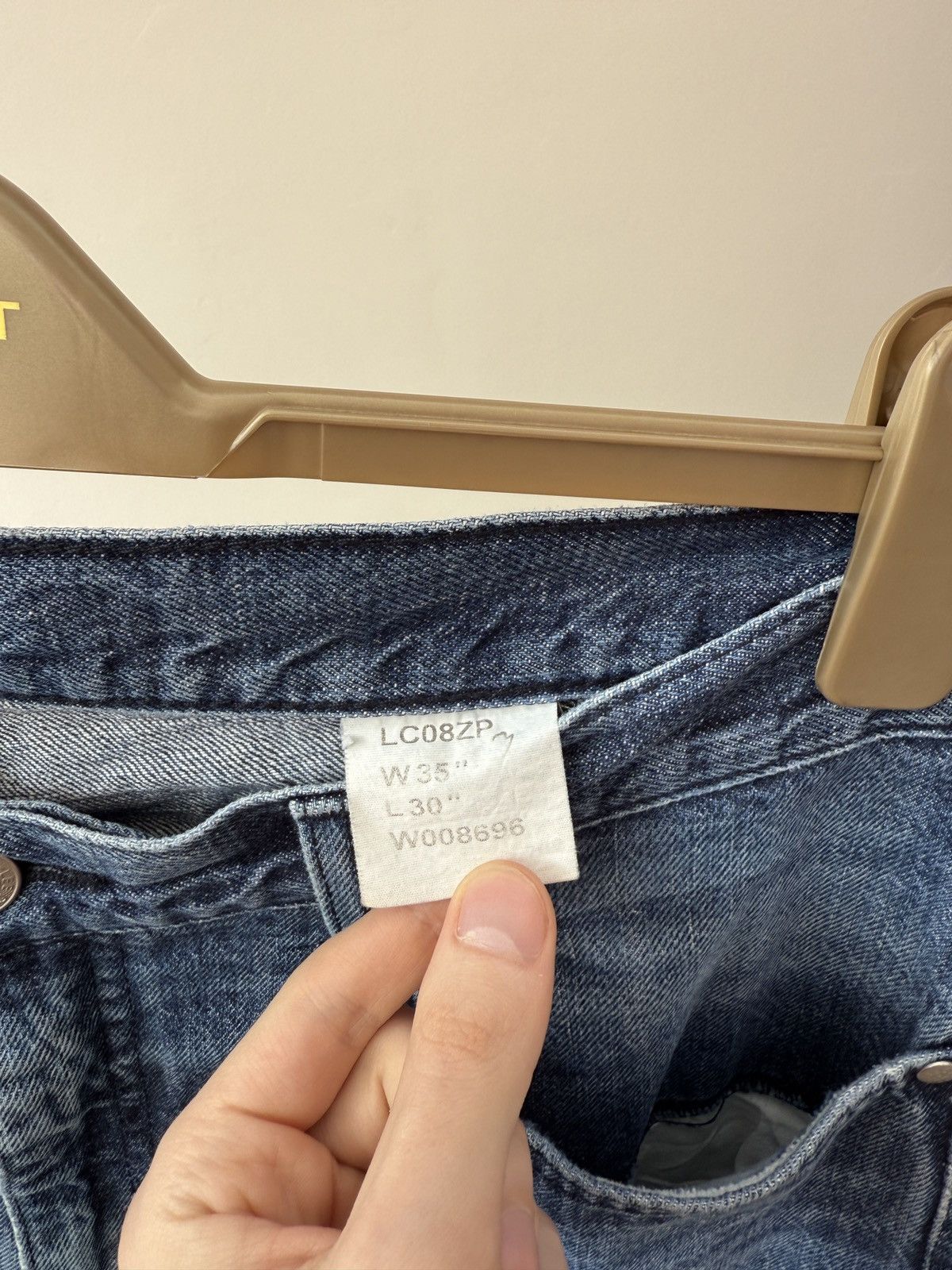 Lee Vintage Lee Cooper Men’s Blue Straight Leg Jeans Wash Denim Size US 35 - 7 Thumbnail