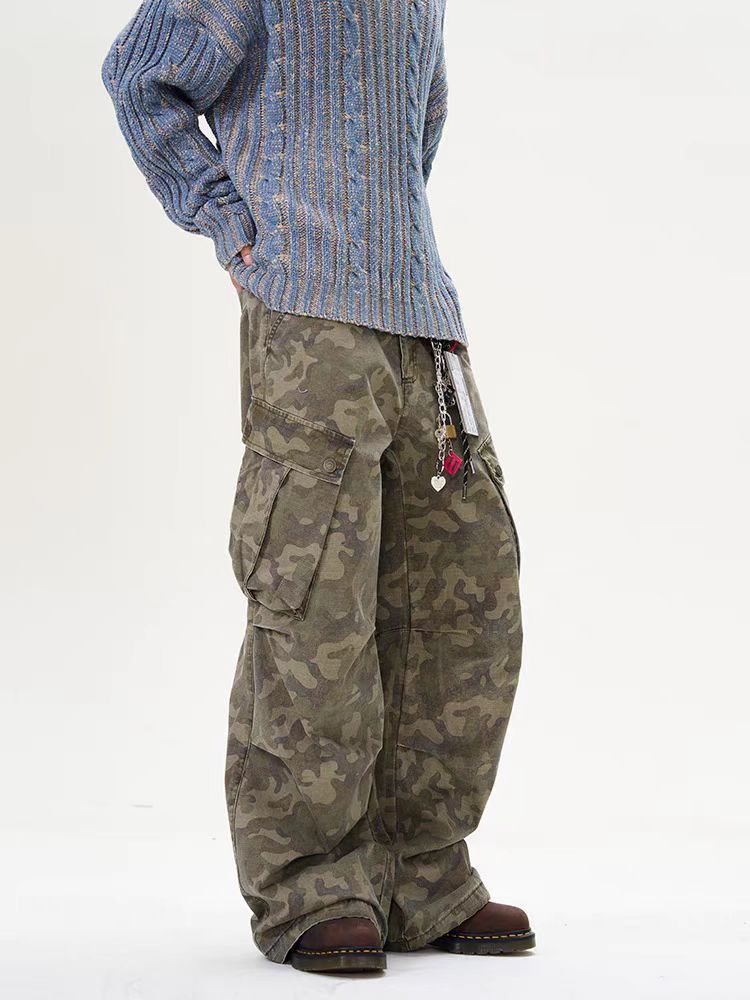 Japanese Brand × Vintage Vintage pleated multi-pocket camouflage work trousers Size US 32 / EU 48 - 1 Thumbnail