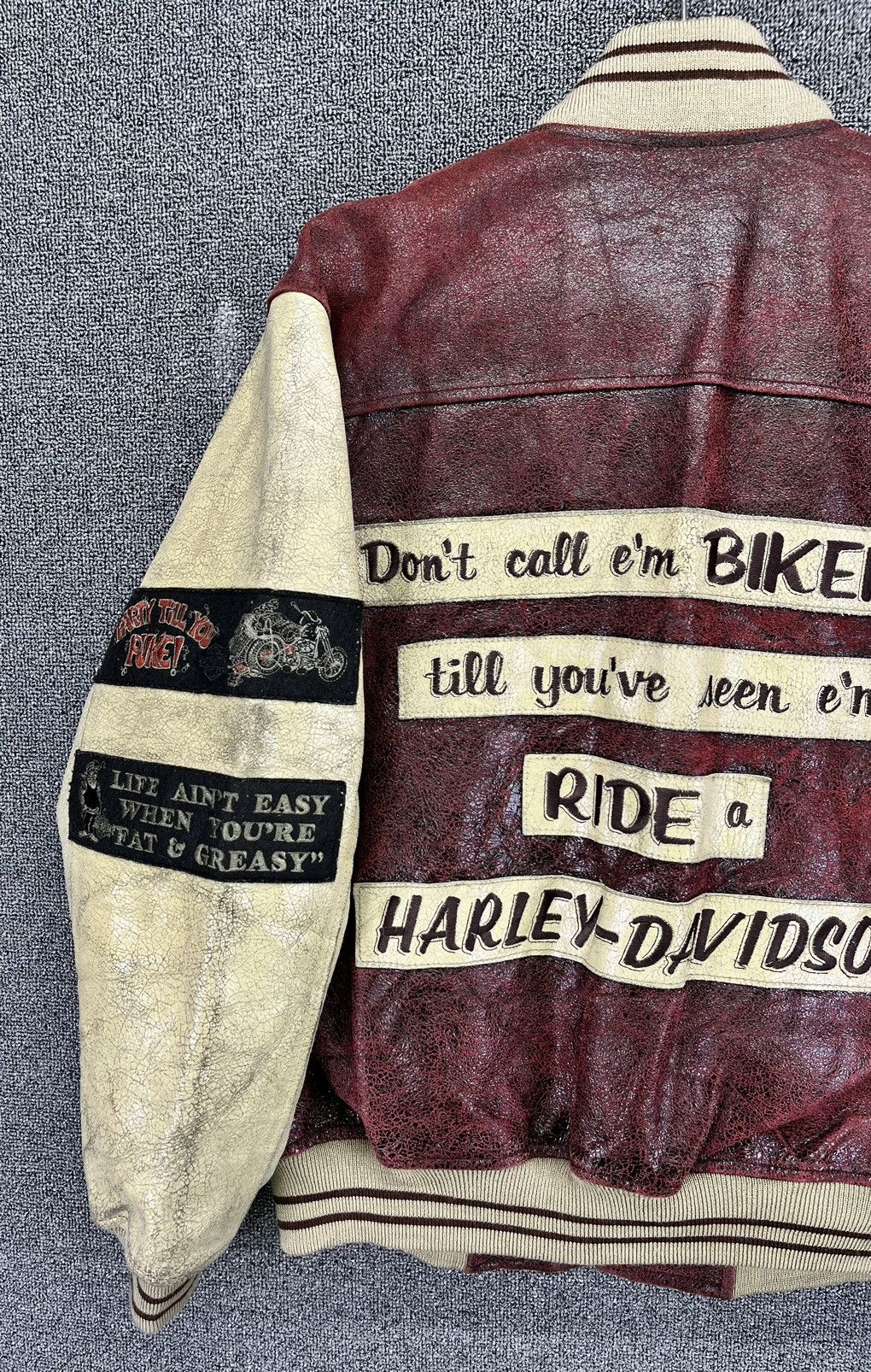 Harley Davidson Vintage Harley Davidson Rare Racing Leather Jacket Size US M / EU 48-50 / 2 - 2 Thumbnail