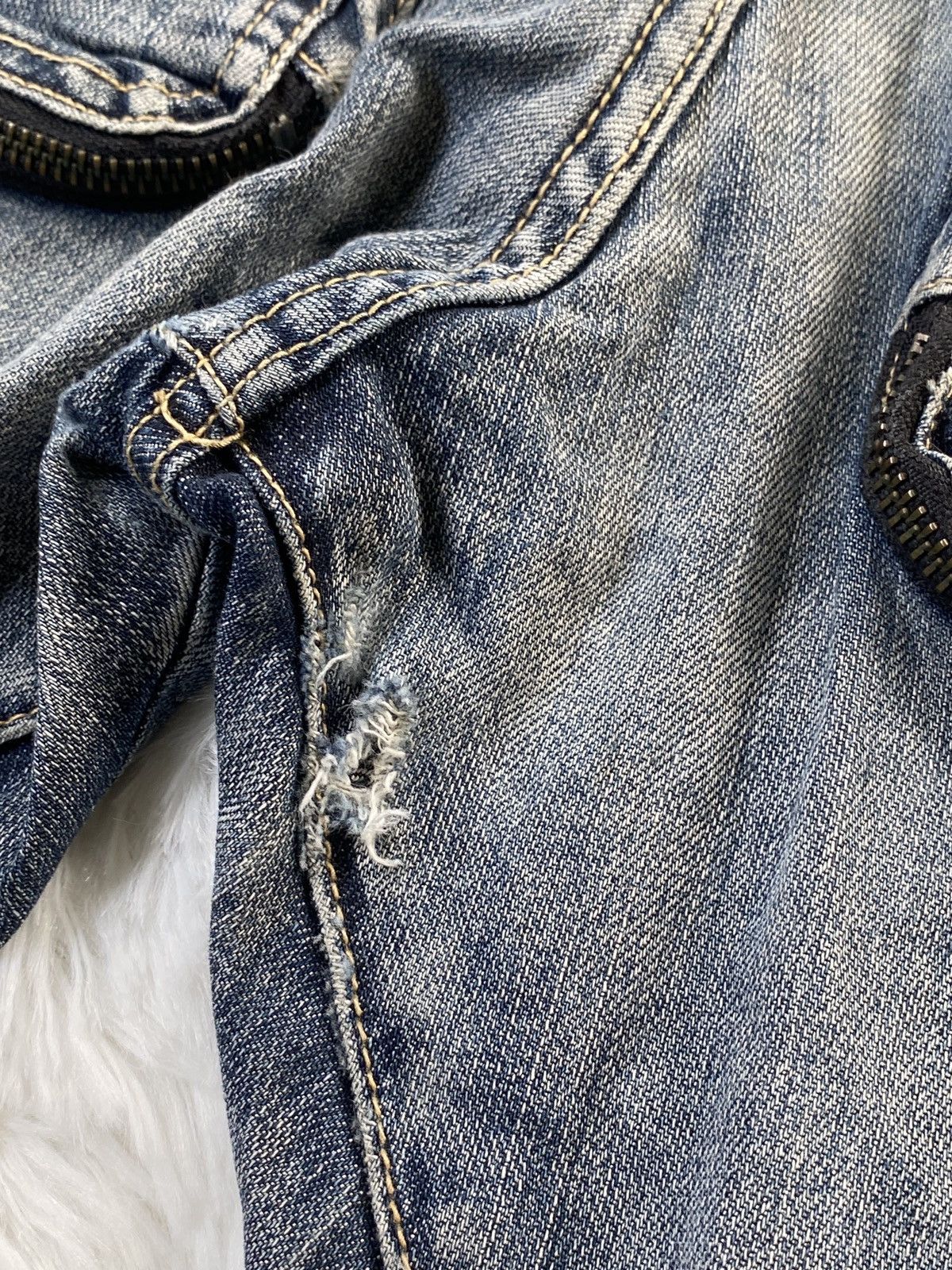 PPFM 🔥RARE🔥Vintage PPFM Banana Cut Denim Jeans Bondage Size US 31 - 18 Thumbnail