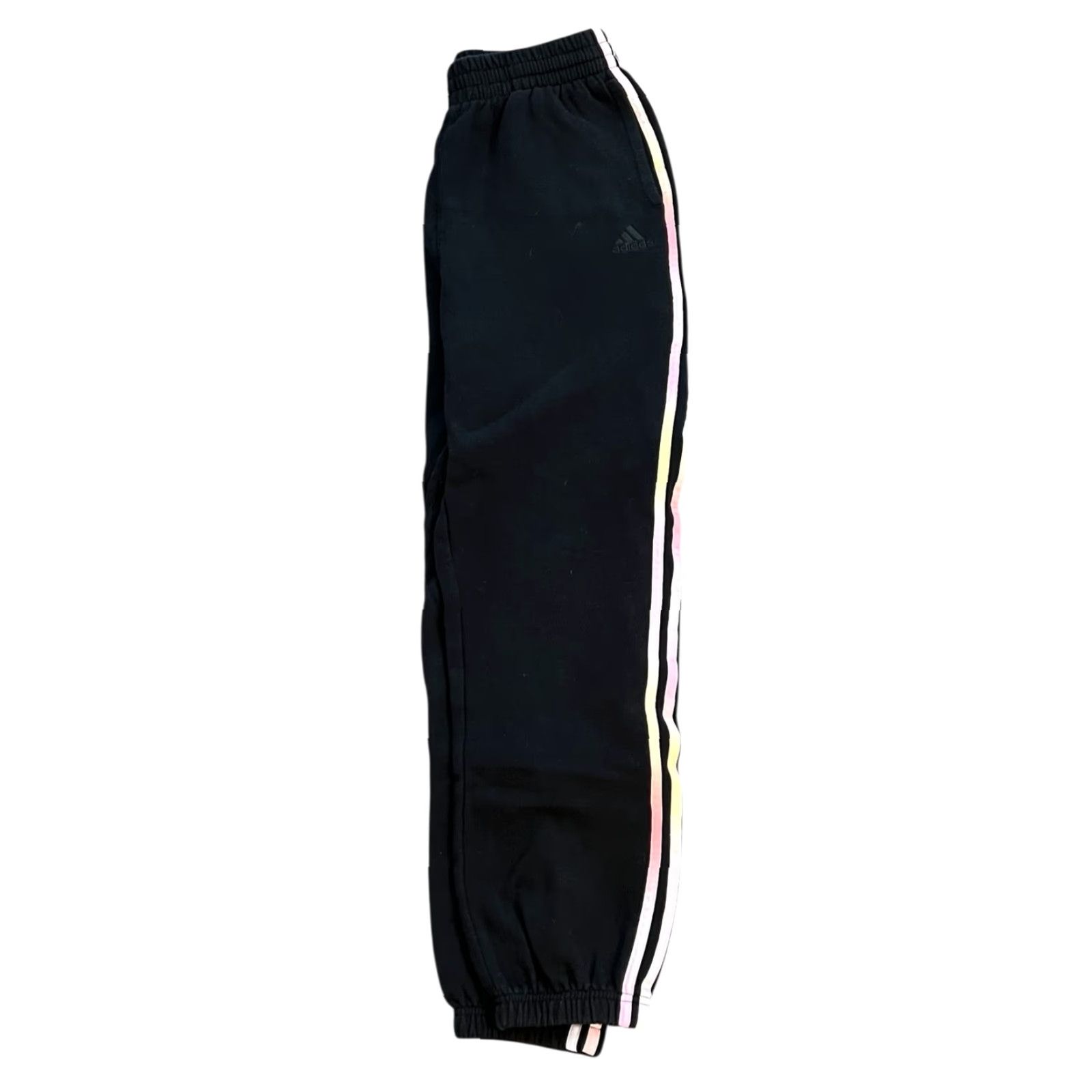 Adidas ADIDAS Sweatpants Loose Fit XL Black Pastel Stripes Activewear Loungewear Elastic Waist Pockets Men Regular Pants Size US 36 / EU 52 - 4 Thumbnail