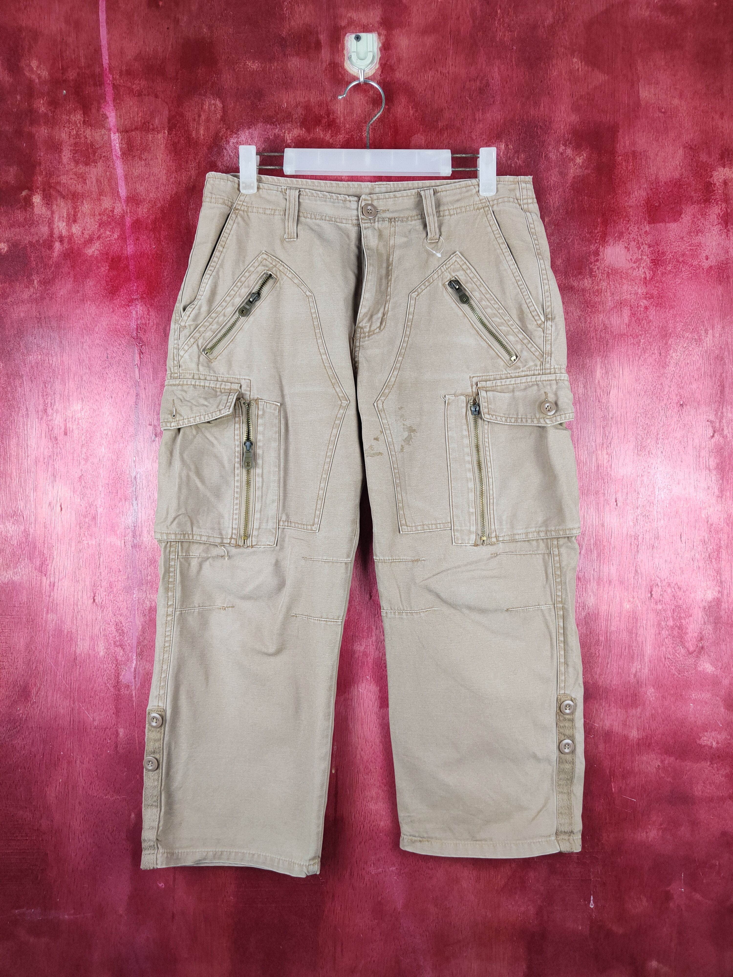 Image of Vintage Six-Star Beige Multipocket Tactical Cargo Pants S1258, Men's (Size 31)