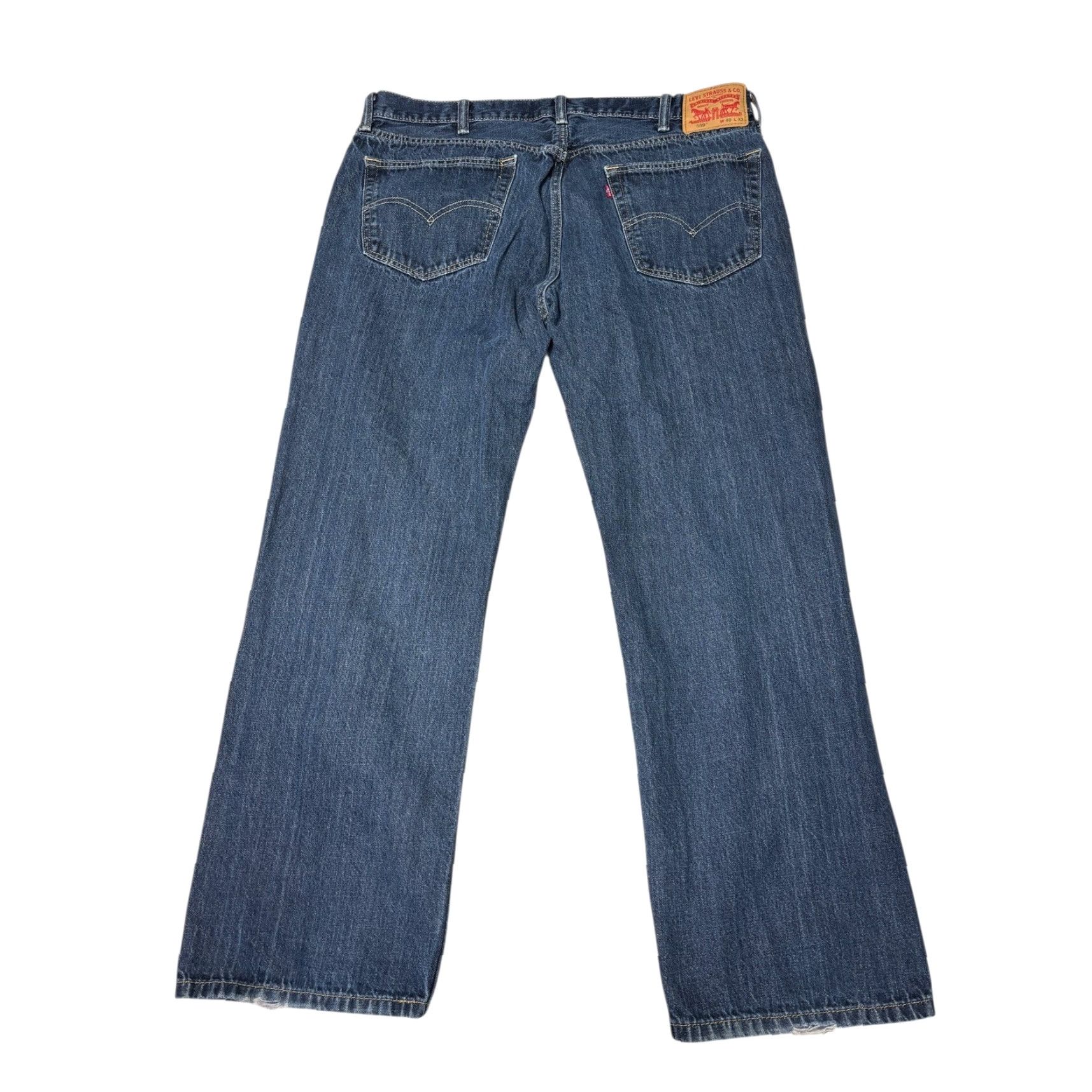 Vintage Levi Strauss 505 Jeans Mens Dark Wash Straight Regular Waist 40 Inseam 32 Denim Cotton Zipper Button Pockets 5-Pocket Size US 40 / EU 56 - 7 Thumbnail