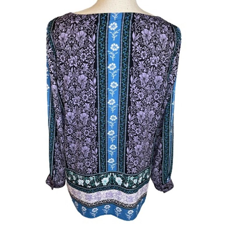 Loft LOFT Floral Pullover Tunic Blouse Top Size S / US 4 / IT 40 - 2 Thumbnail