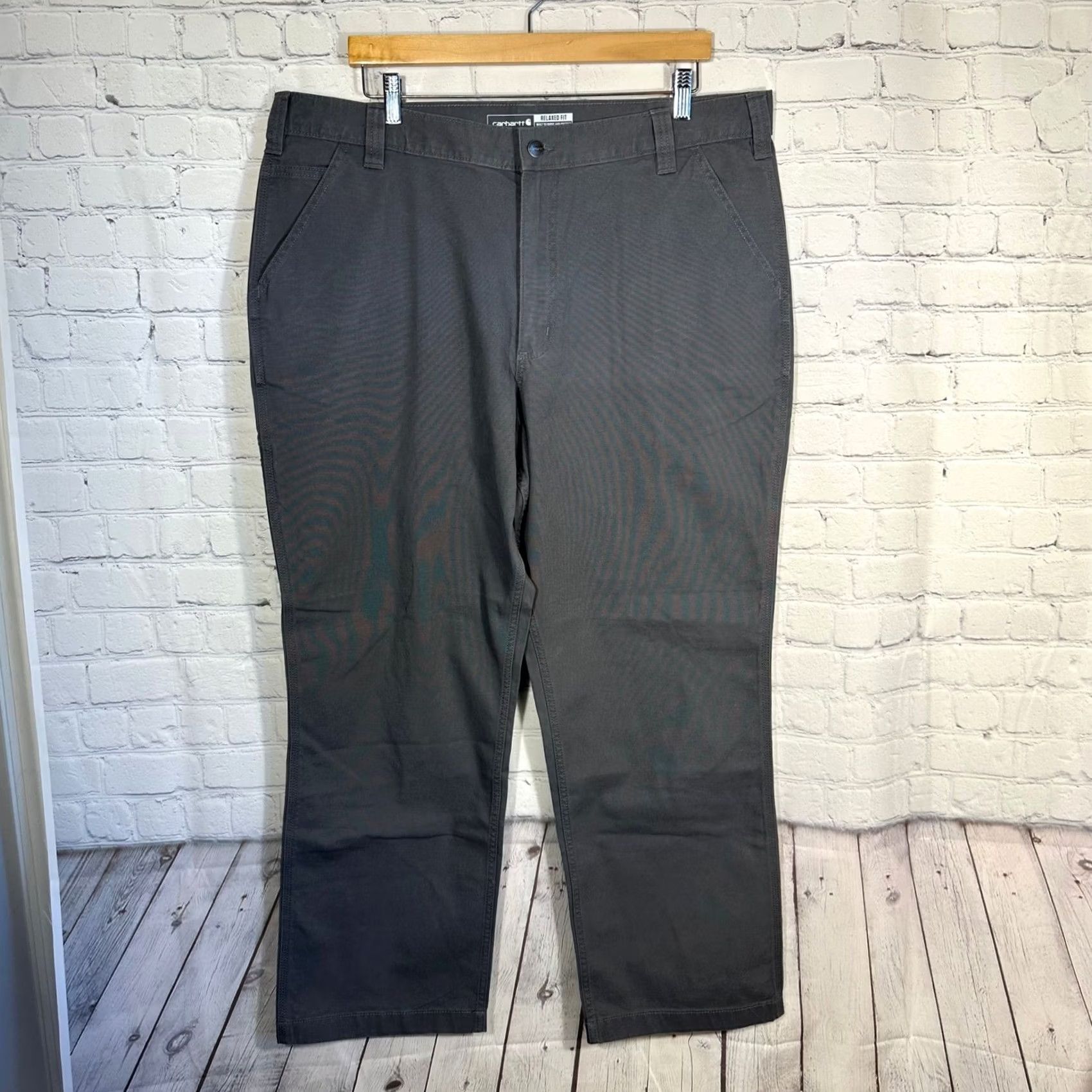 Carhartt Carhartt Rugged Flex Relaxed Fit Canvas Work Pants Gray 40x30 Men BN2291-M Size US 40 / EU 56 - 2 Thumbnail
