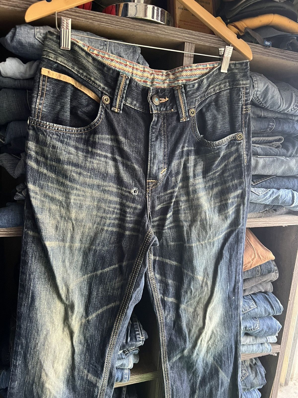 Edwin 🔥Flared Edwin Exclusive Vintage Distressed Denim Size US 33 - 5 Thumbnail