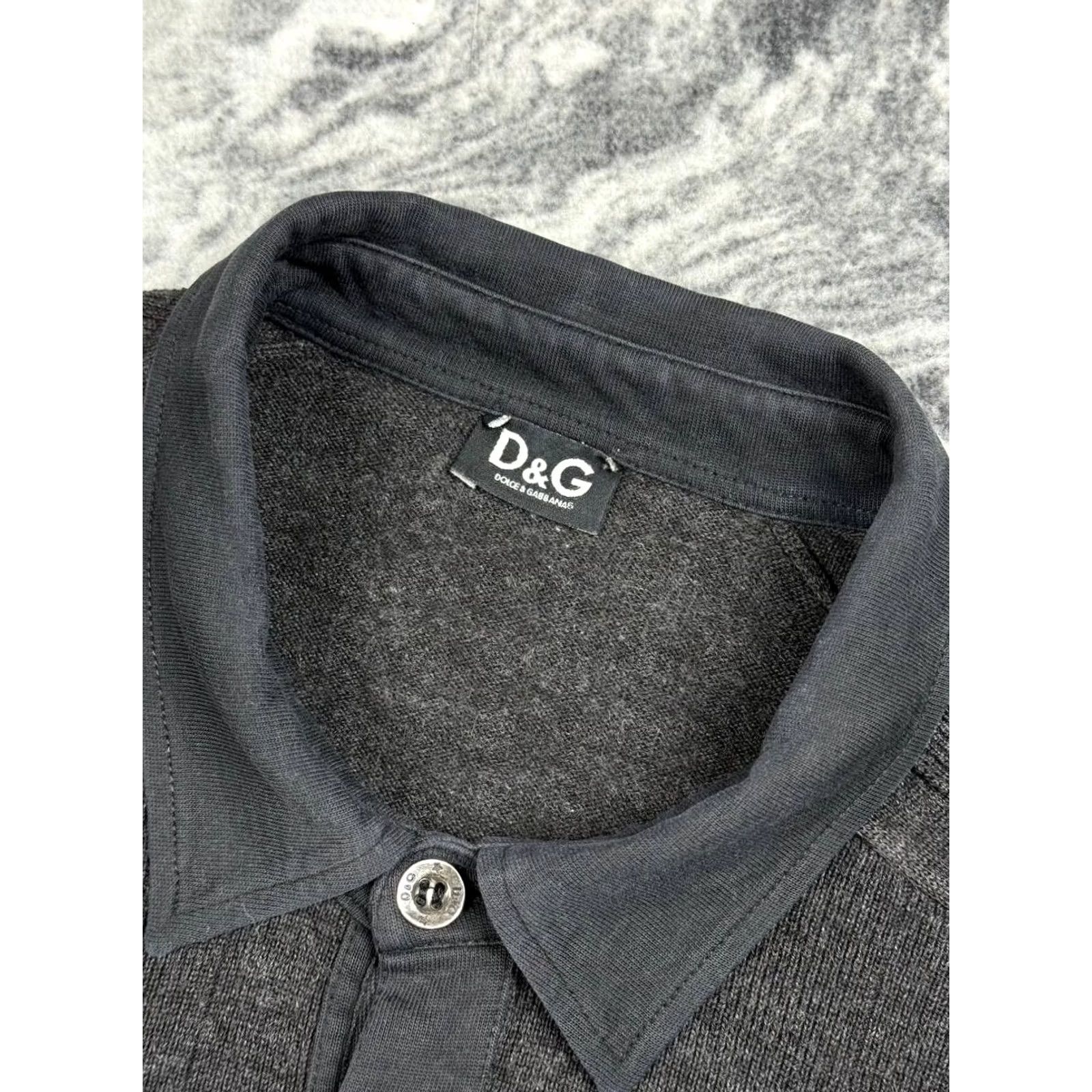 Dolce & Gabbana Dolce&Gabbana Wool Long Sleeve Polo Sweater Men M Gray Size US M / EU 48-50 / 2 - 6 Thumbnail