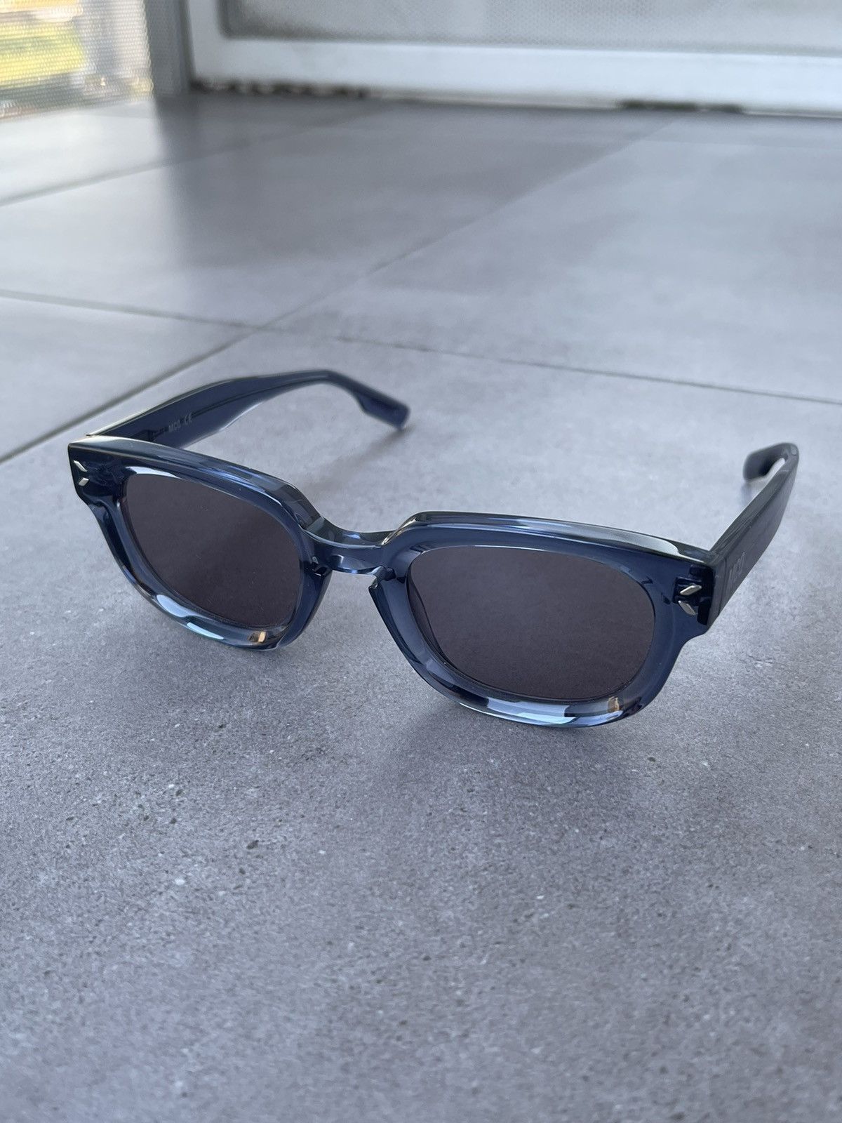 Alexander McQueen !DS! SS23 Alexander Mcqueen MQ0346S Tiny Blue Sunglasses Size ONE SIZE - 1 Thumbnail