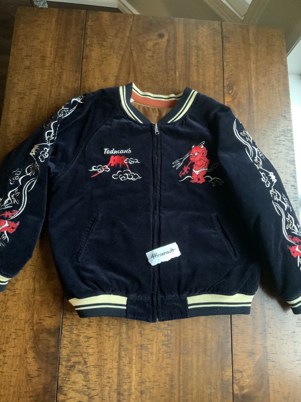 Tedman Reversible Devil Embroidered Souvenir Jacket Japanese